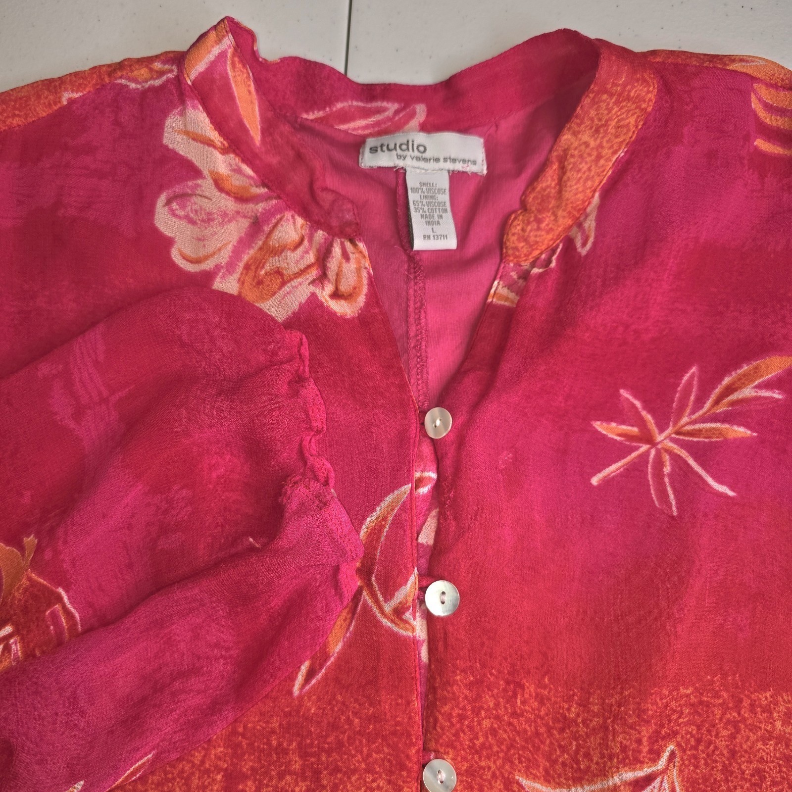 STUDIO BY VALERIE STEVENS Women’s Large Kaftan Vintage Boho -614