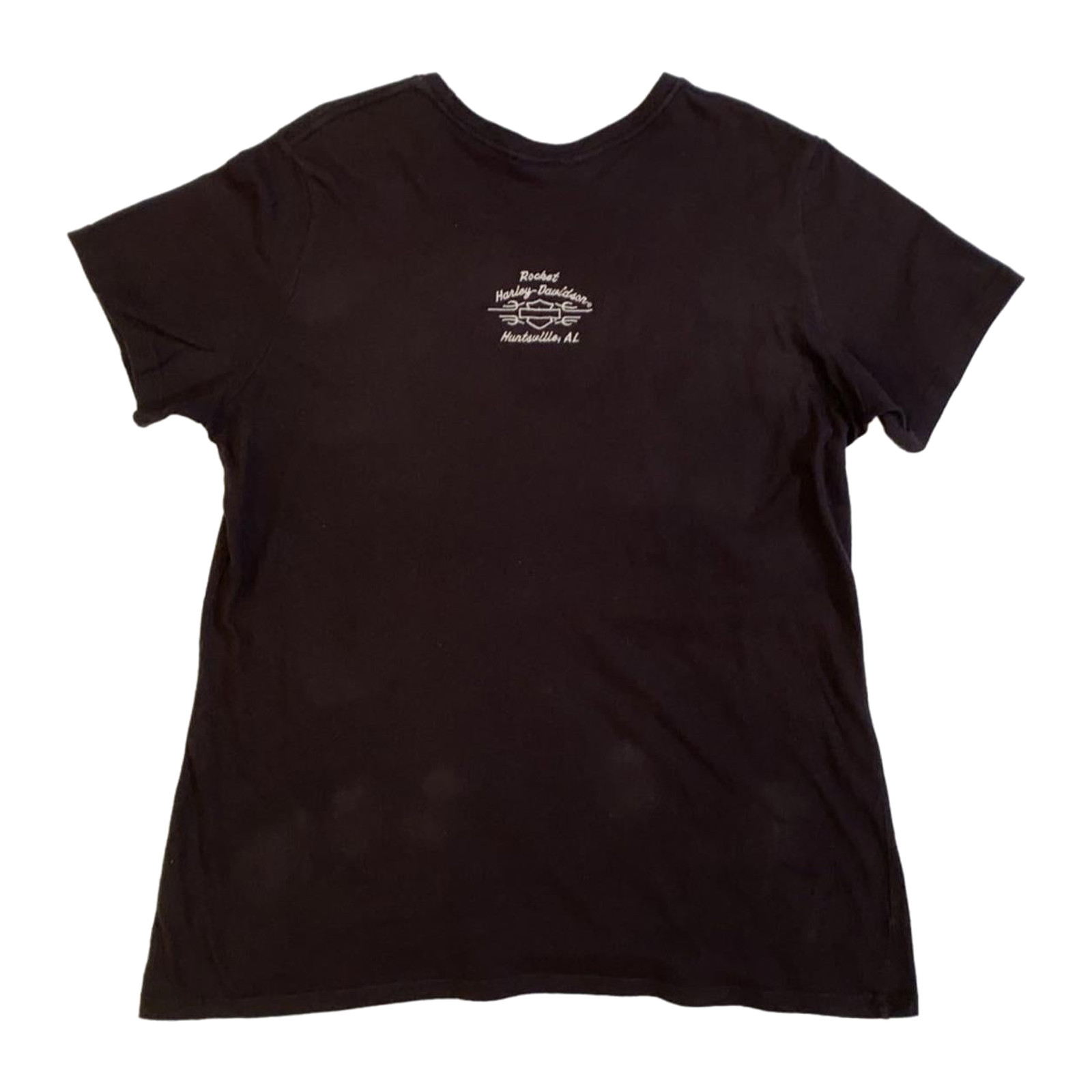 Harley Davidson Women’s Embroidered Logo Short Sleeve T Shirt Black XXL