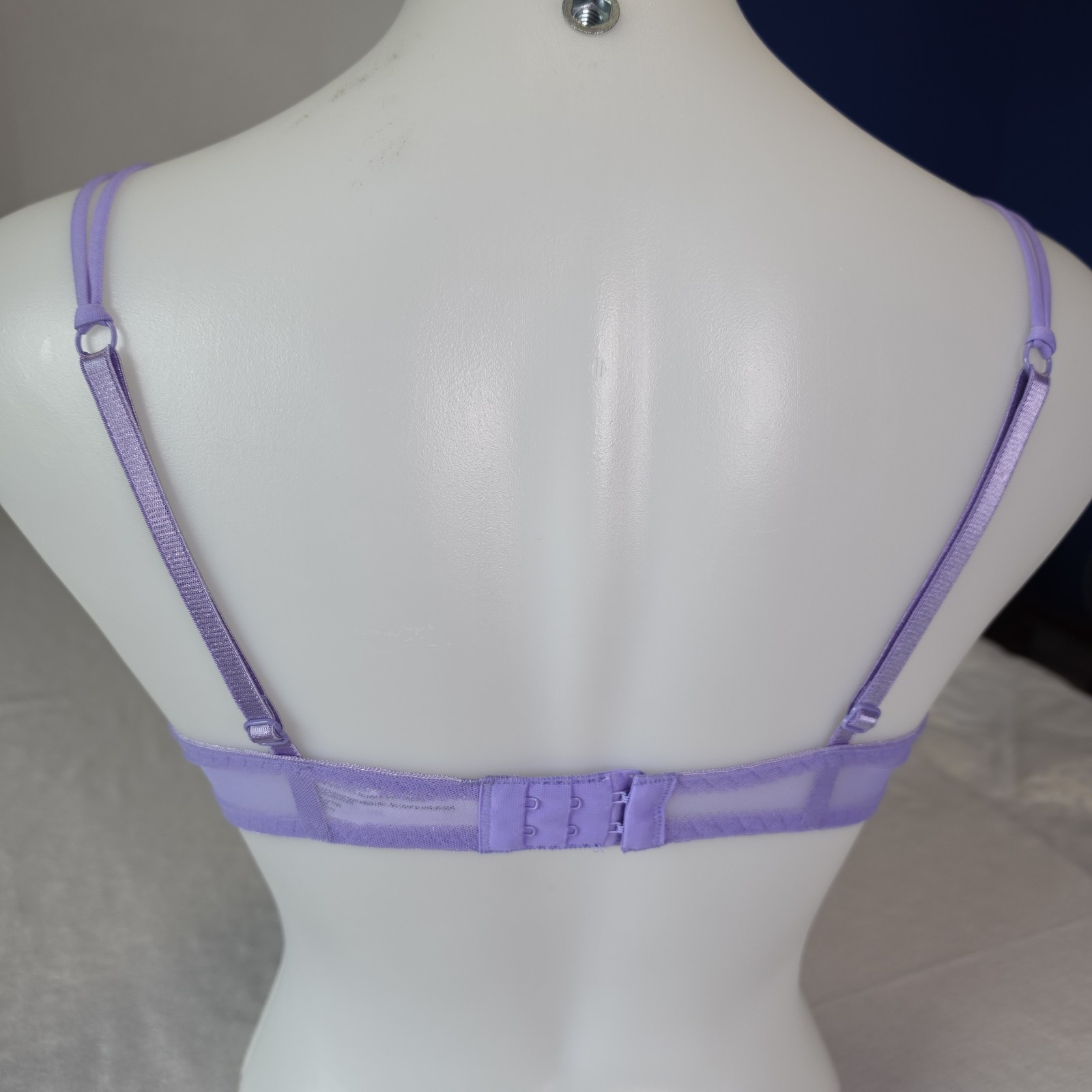 JC Penney Delicates 7320 NWT Violet Lace Underwire Lightly Padded Demi Bra 36C