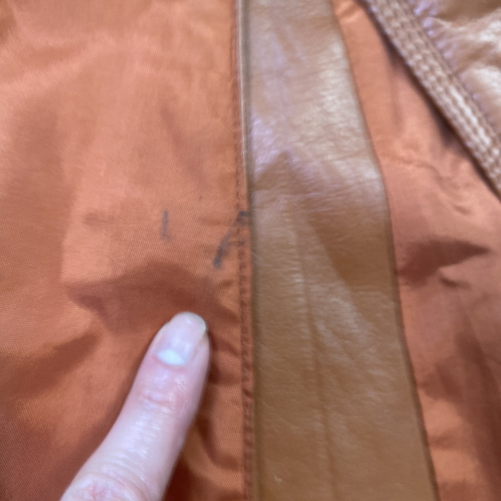 Vintage 1970s Suburban Heritage Leather Terracotta Dagger Collar Coat Bust 36