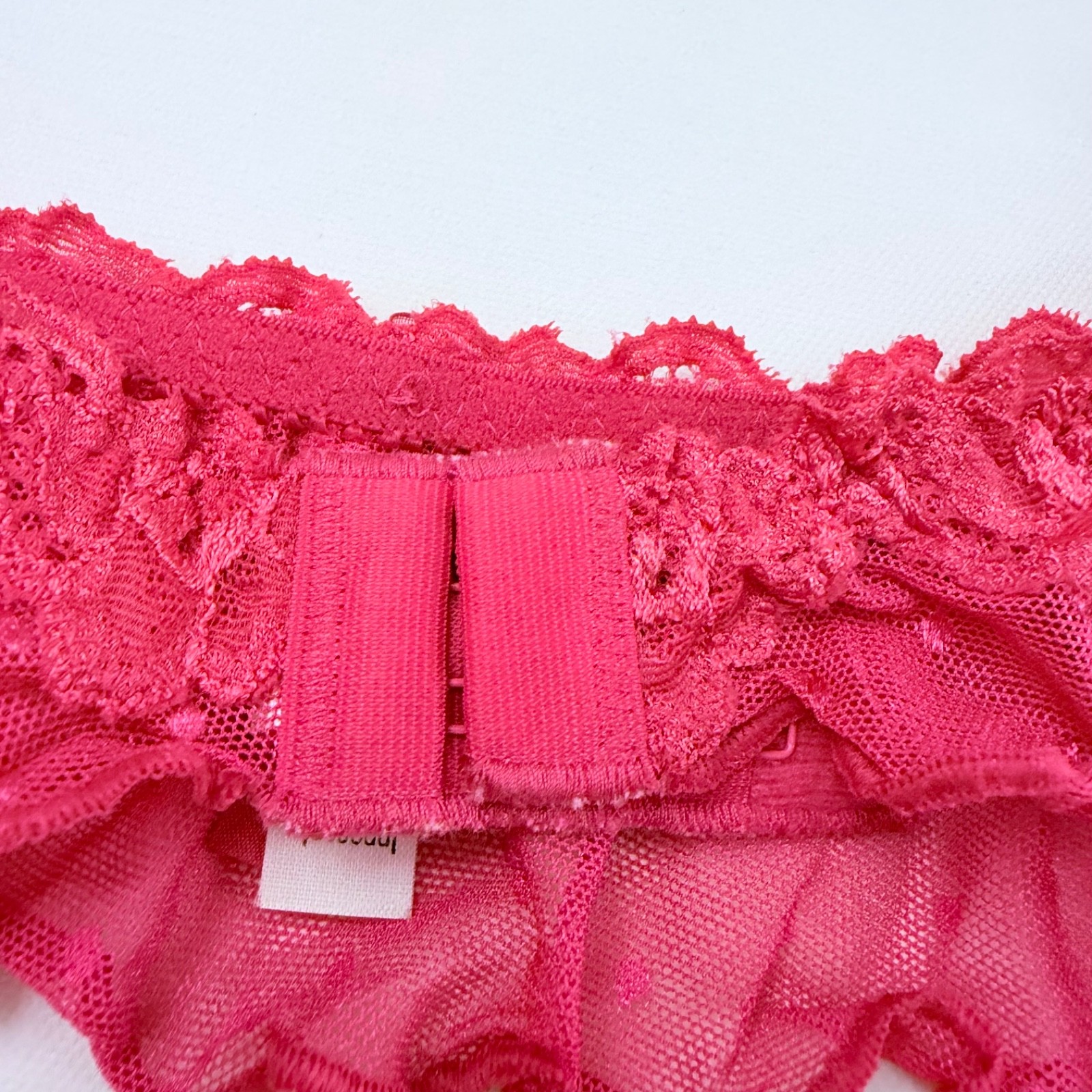 Triupmh fuscia mesh garter belt suspender it 1 size S