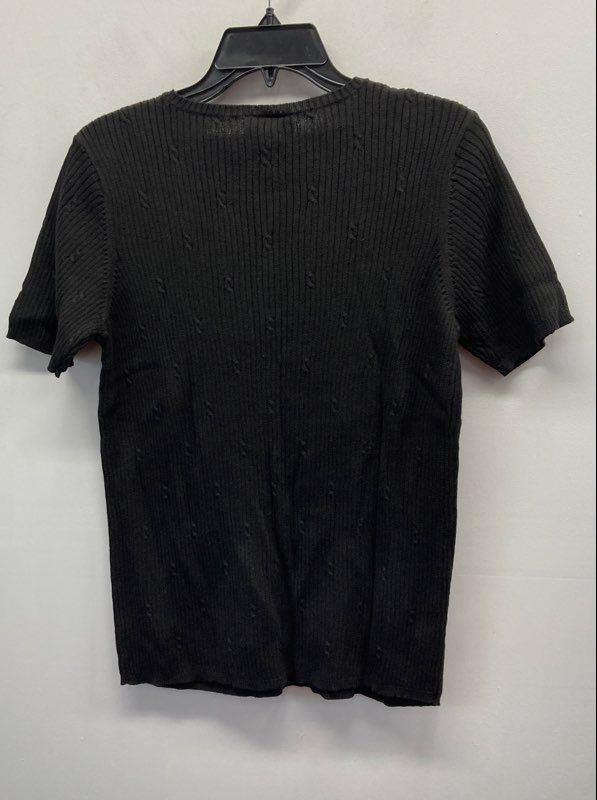 Vintage 90s Talbots Petite Women’s Black Ribbed Cotton Knit Sweater NWT Sz PM