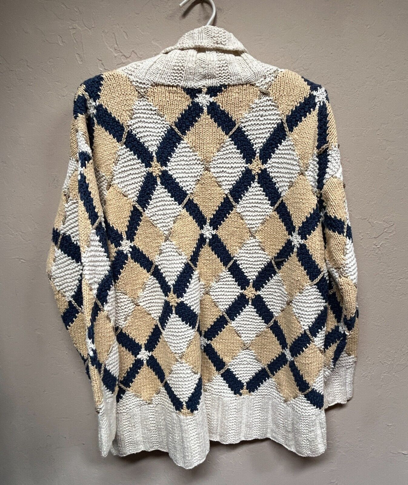 Vintage Casual Corner Limited Edition Hand Knitted Sweater Medium Ramie Cotton