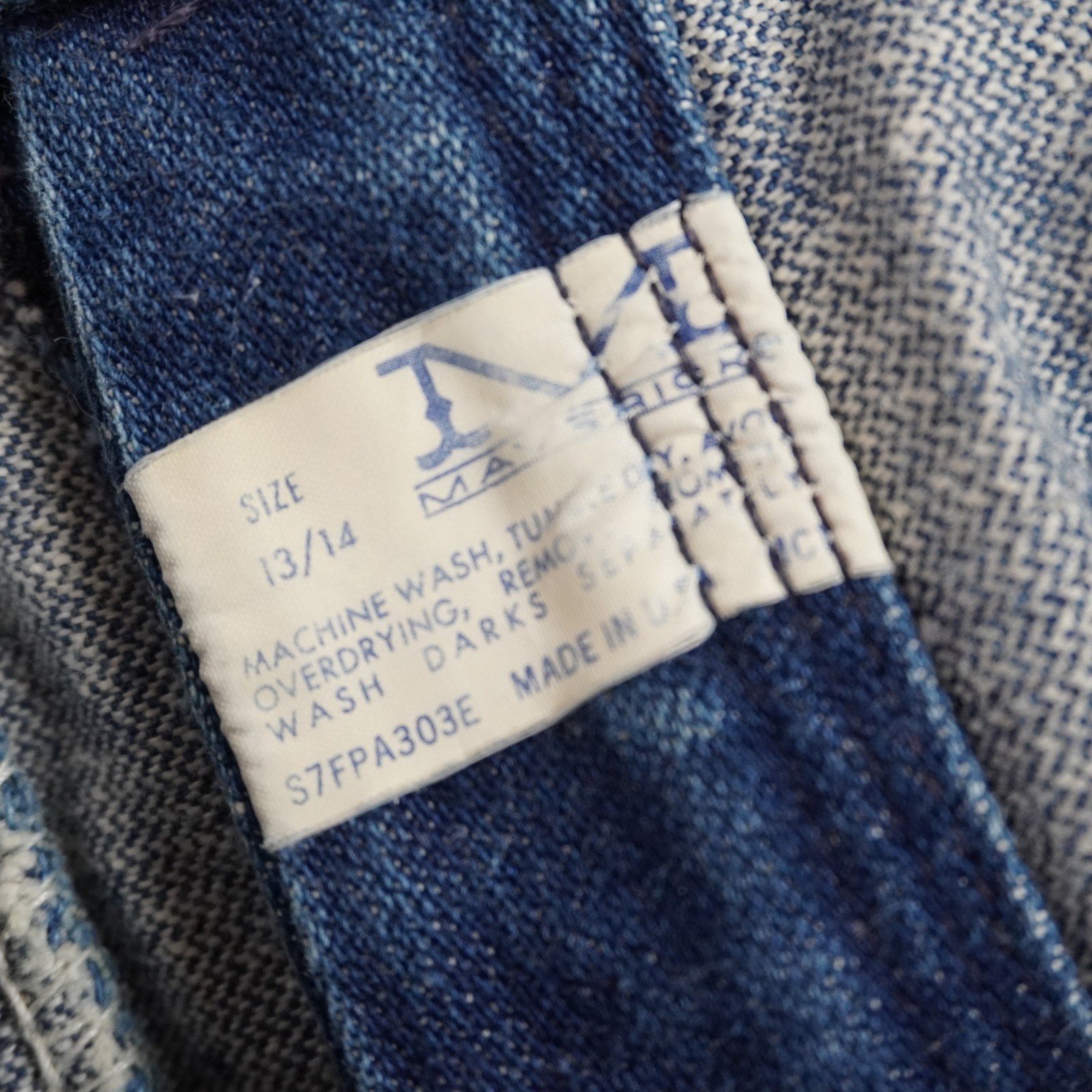 Vintage Maverick High Rise Flare Jeans Blue Western Yoke Made in USA 13/14 30×31