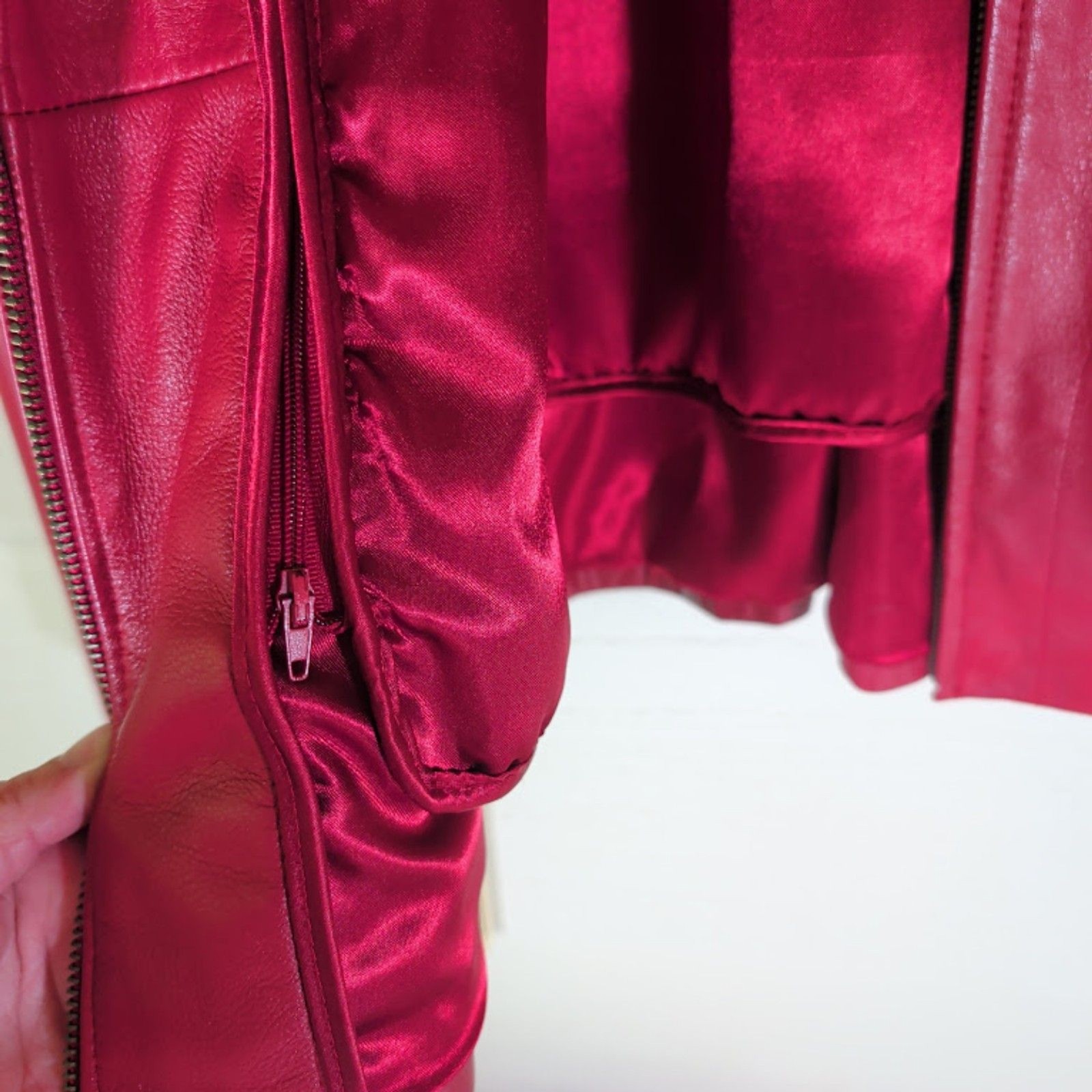 Vintage Wilsons Leather Red Moto Jacket, Genuine Leather M Thinsulate Lining