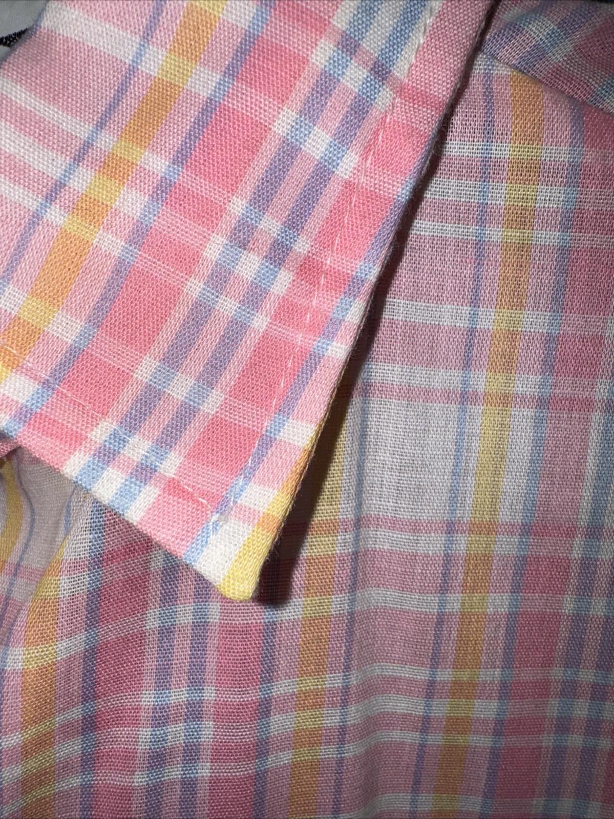 Juniors Med/Large Vintage Short Sleeve Plaid 1960 Step Up Gibson Girl
