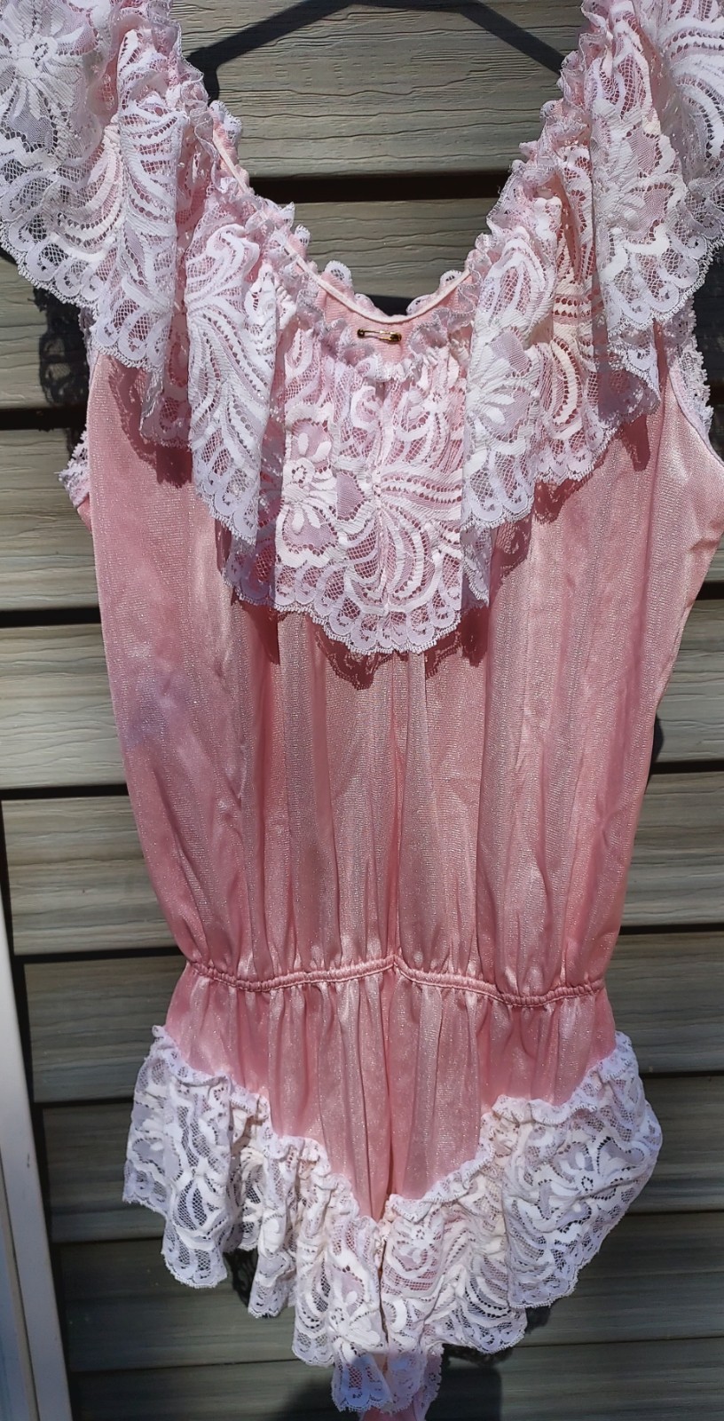 Vtg Lingerie Lady Cameo of Dallas Large, Ltd. Pink Great Condition, 38″ chest