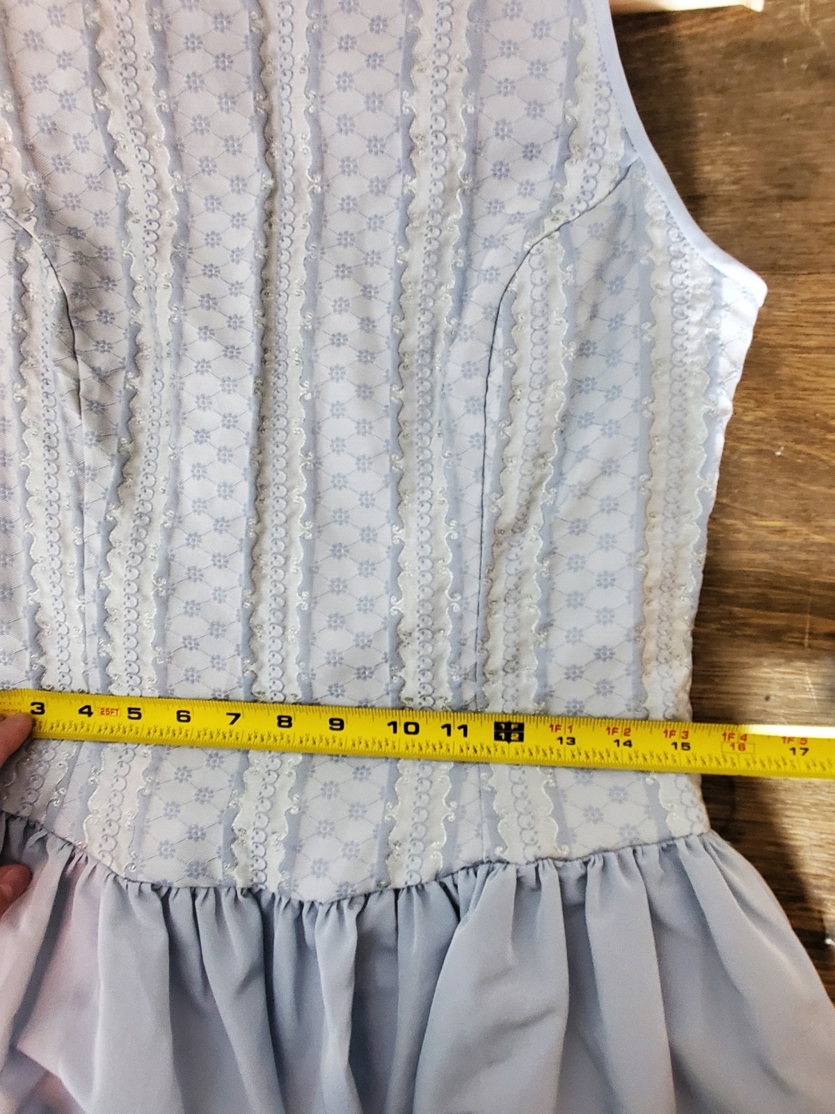 VTG Jessica McClintock GUNNE SAX Dress 11/12 Pale Blue Prom Ballgown Party Gala