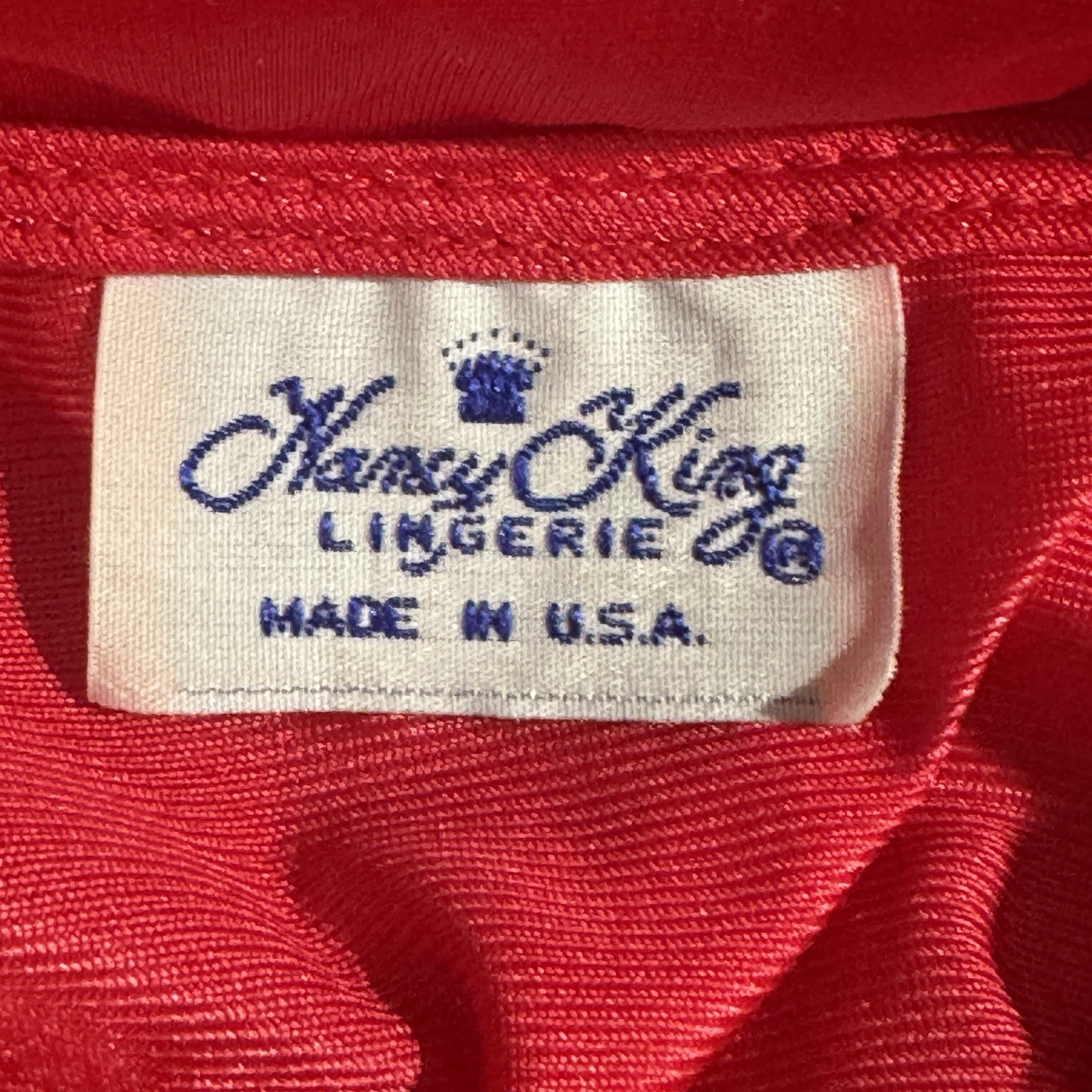VTG NANCY KING Lingerie Bed Jacket Blouse Sz M Red Lace Peter Pan Collar Sleeves