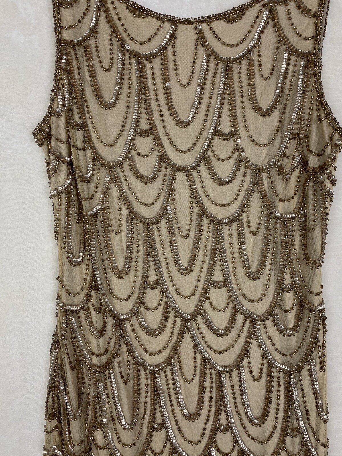 Vintage Predude Sheath Dress 8 Sequin Beaded Cocktail Formal Wedding Party