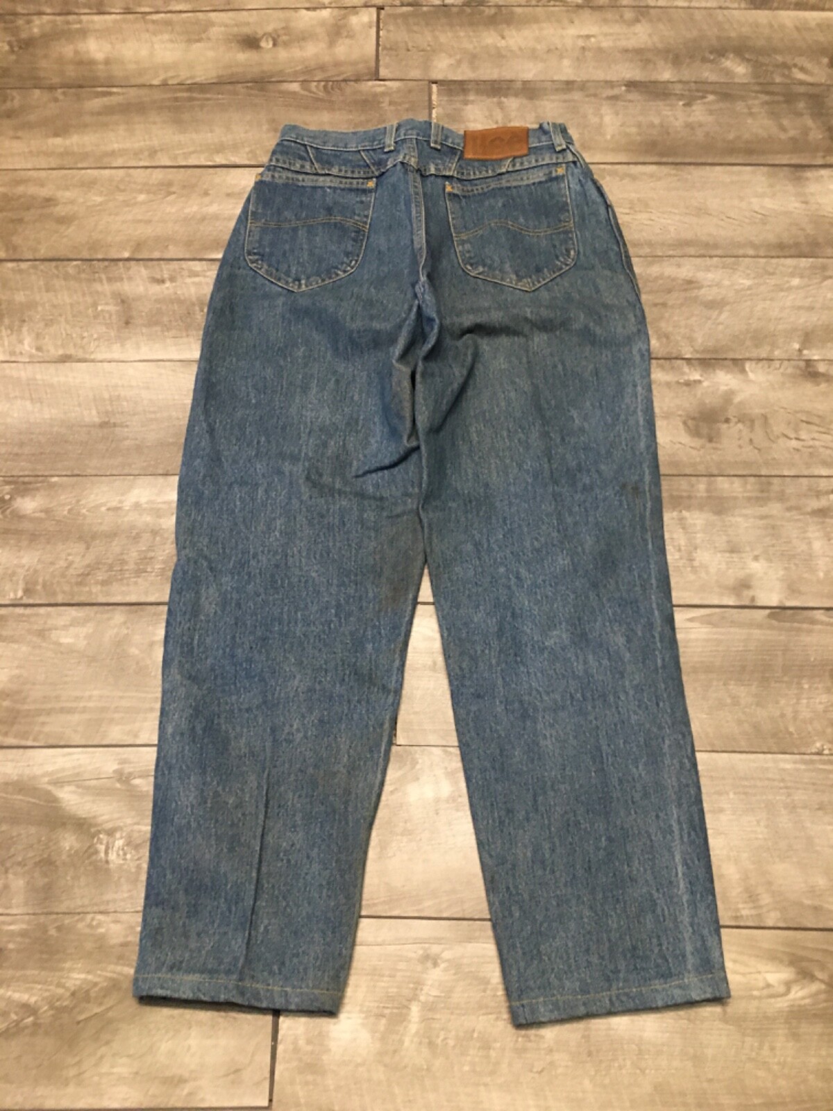 Vintage LEE Rider Made in USA Womens Denim Blue Mom Jeans Size 13 Med 28” Inseam