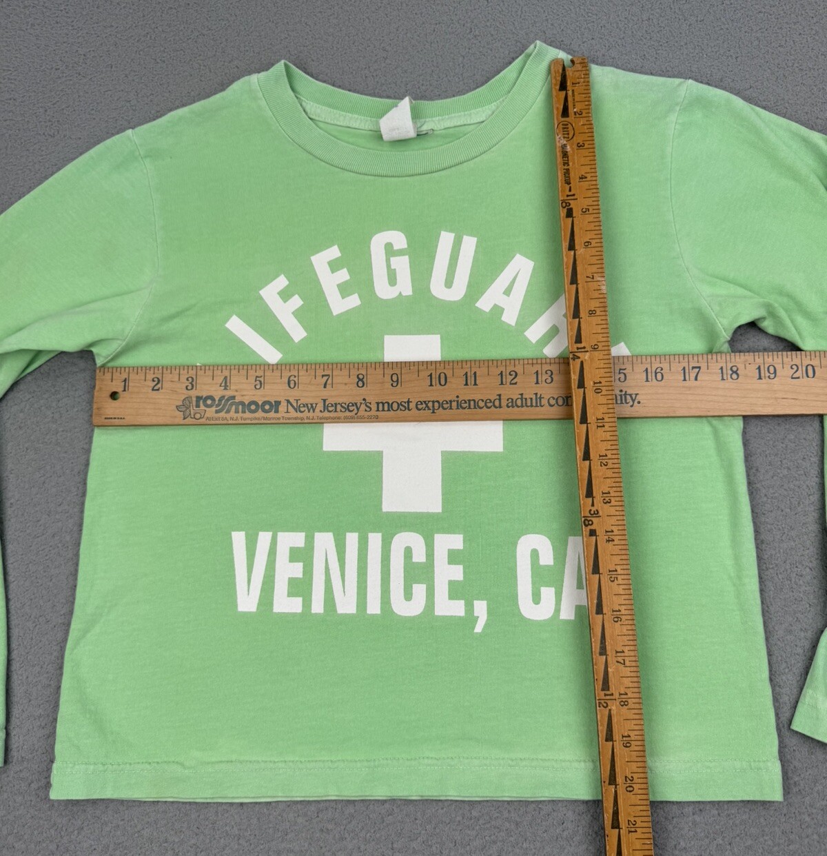 Vintage Lifeguard Shirt Womens Small Green Long Sleeve Venice Beach California