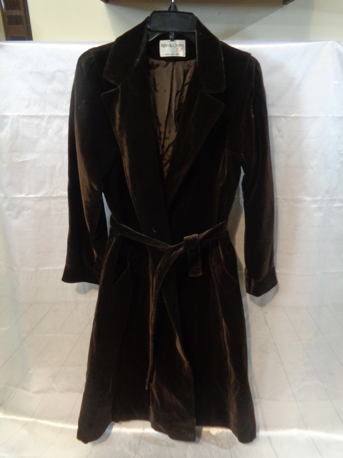 // Vintage Roth Le Cover Sport Brown Cotton Blend Coat w/ Belt size 10