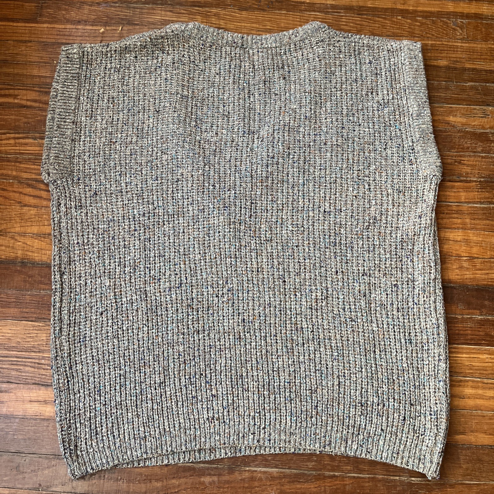 Vintage Collage Knit silk and wool vest Women’s Small Gray