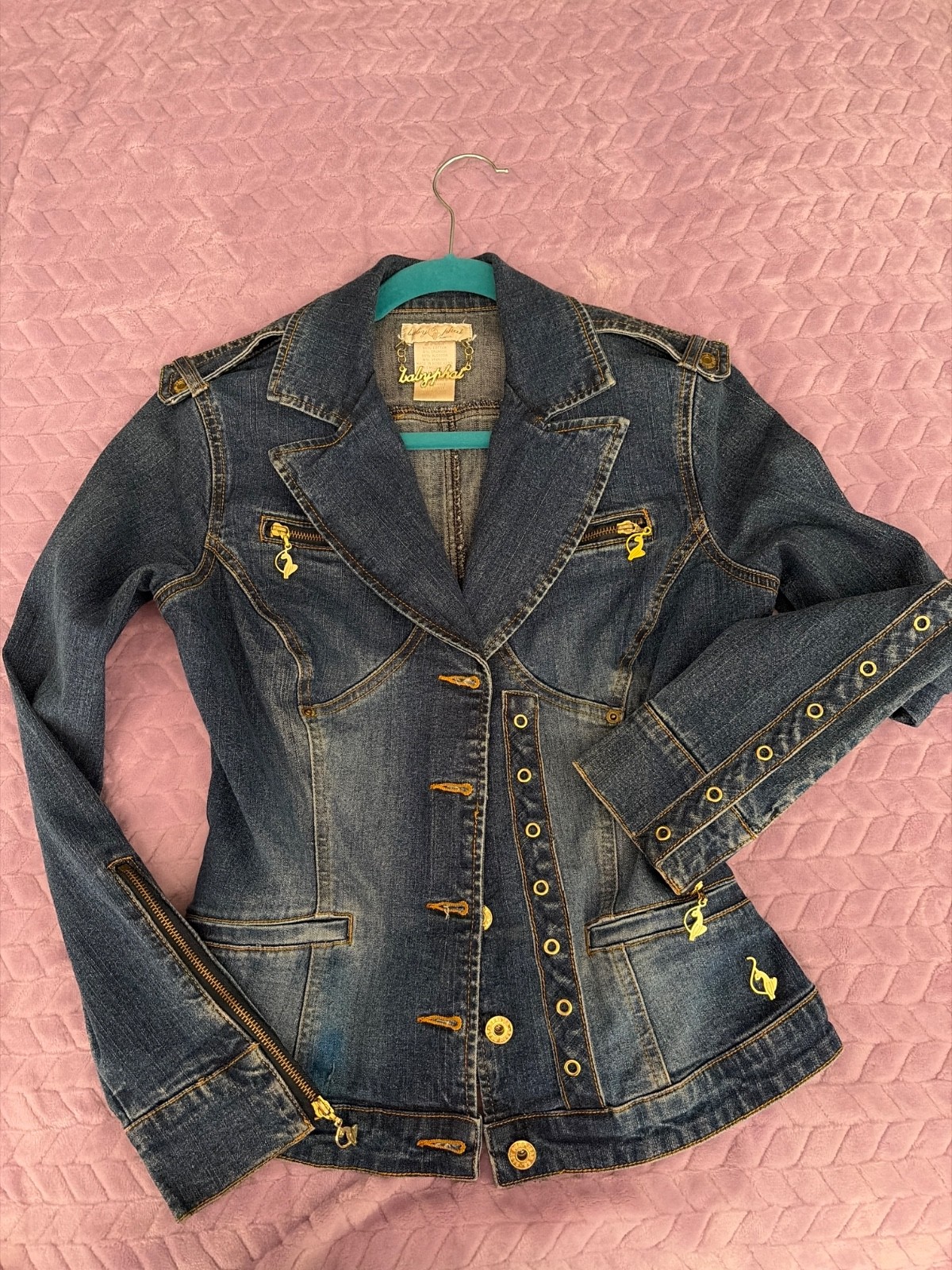 Vintage 90s Y2K Baby Phat Jean Co Denim Jean Jacket – Size S