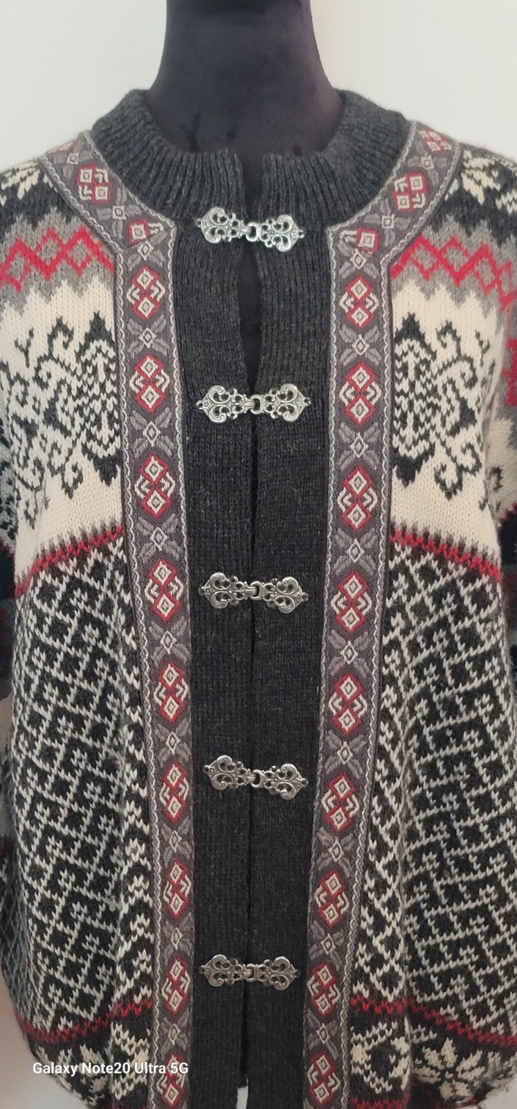 Vintage Nordstrikk Norway Virgin Wool Nordic Cardigan Sweater Womens M, Norway