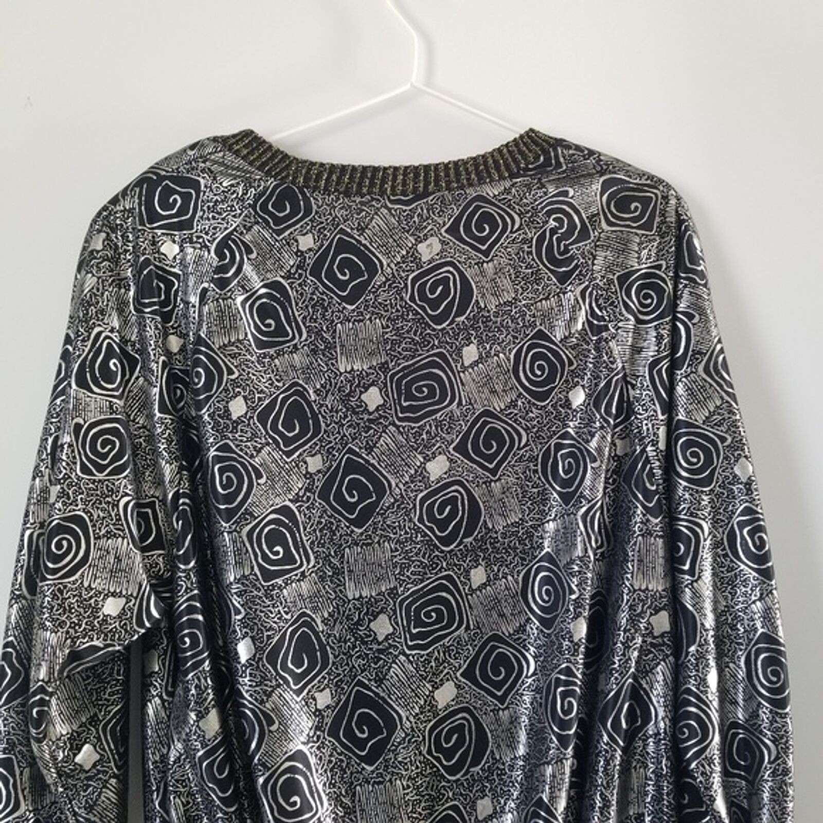 Vintage Retro Glam Rock Statement Blouse size LARGE
