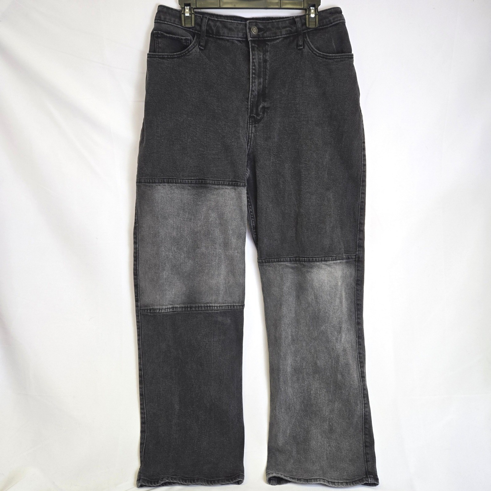 Hollister Ultra High Rise Dad Jean, Vintage Stretch, Black Gray, Juniors 13R 31″