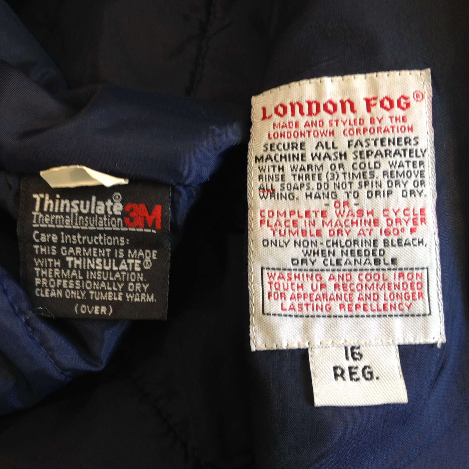 Vintage Womens London Fog Tan Jacket Coat Removable Lining Water Resistant Sz 16