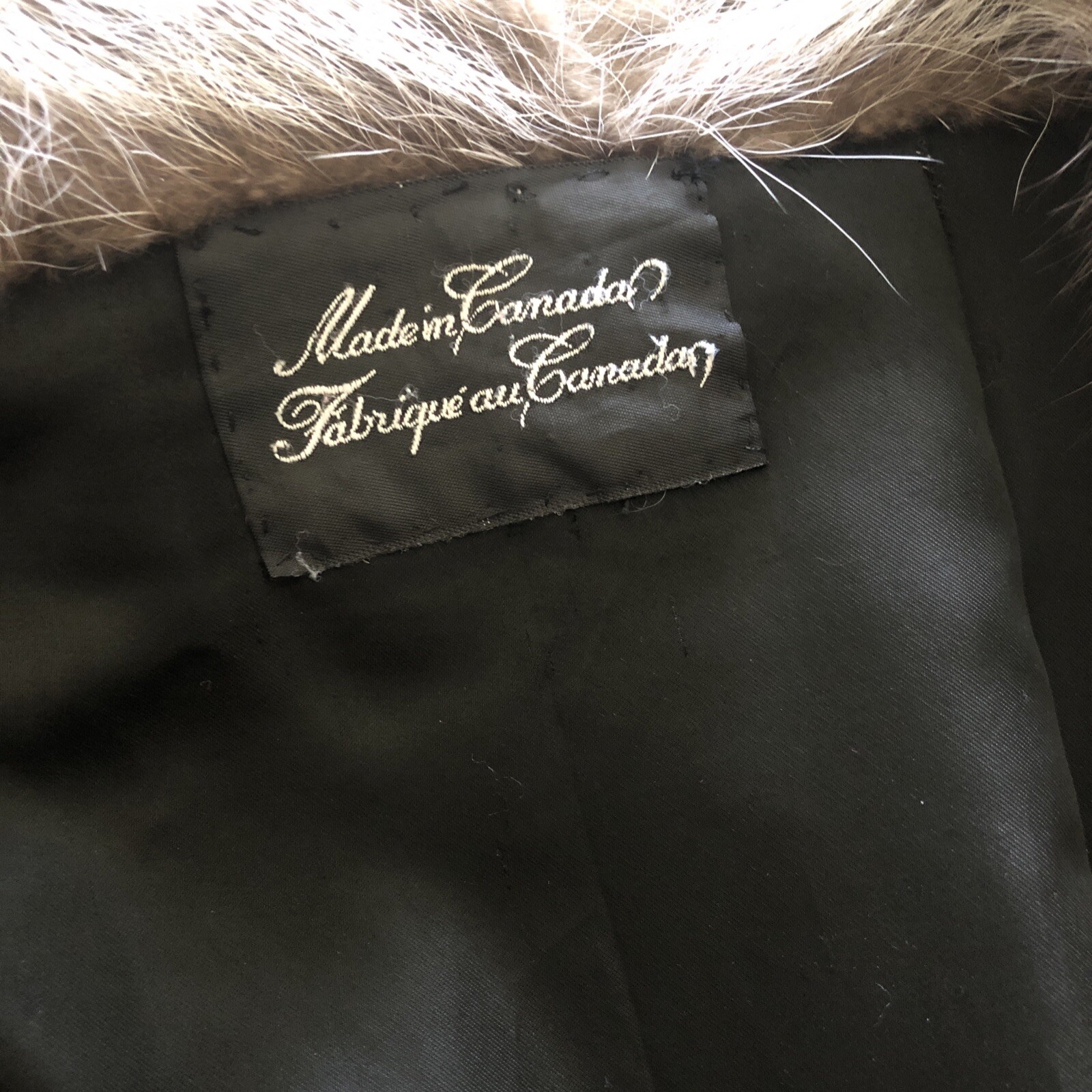 Vintage Canadian Made Raccoon Fur Coat
