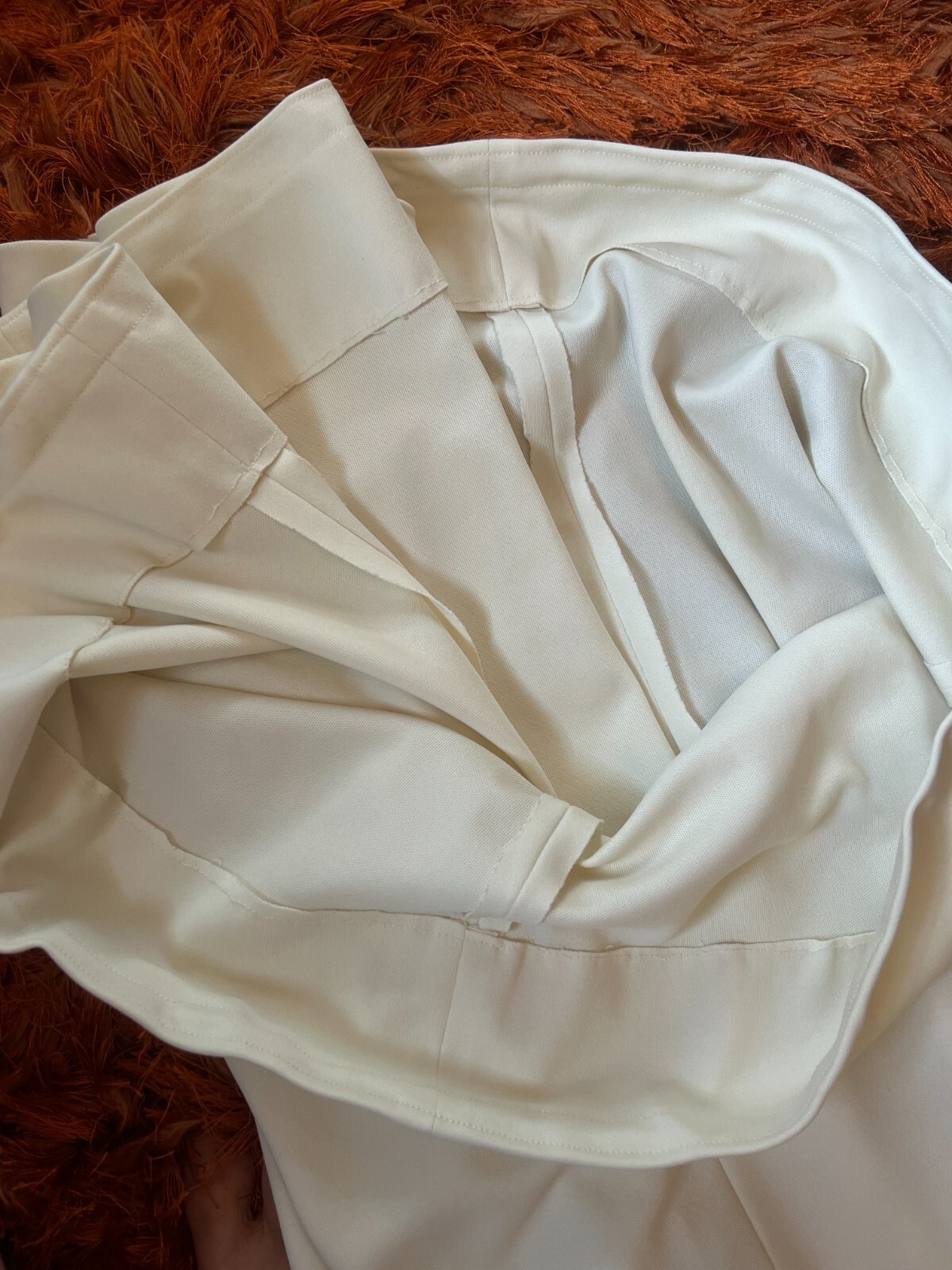 Vintage Vogue Paris Handmade Ivory Wedding Gown High Neck Empire Waist Mod