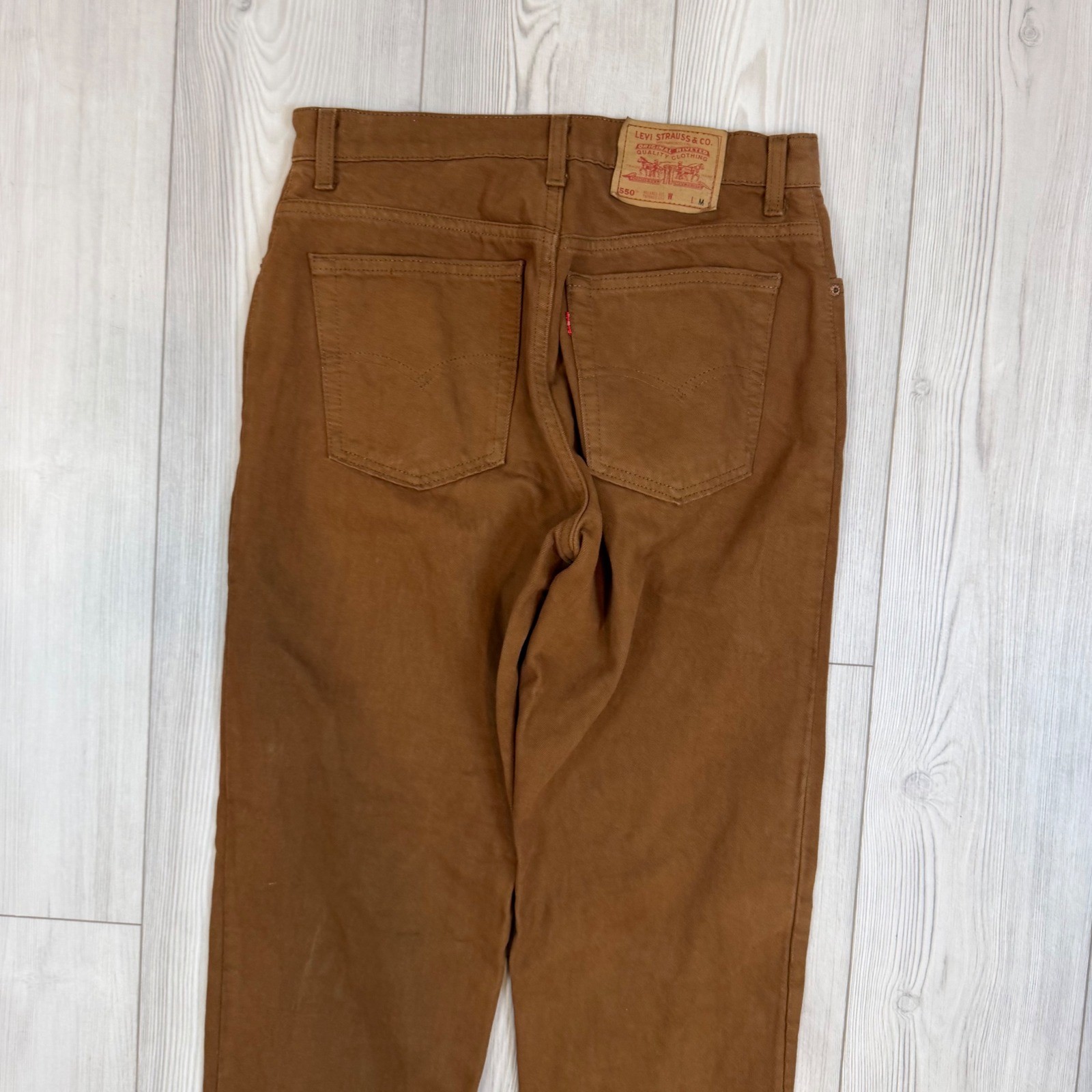 Vintage Levis 550 Relaxed Fit Tapered Leg Brown Denim Jeans Made in USA Women 13