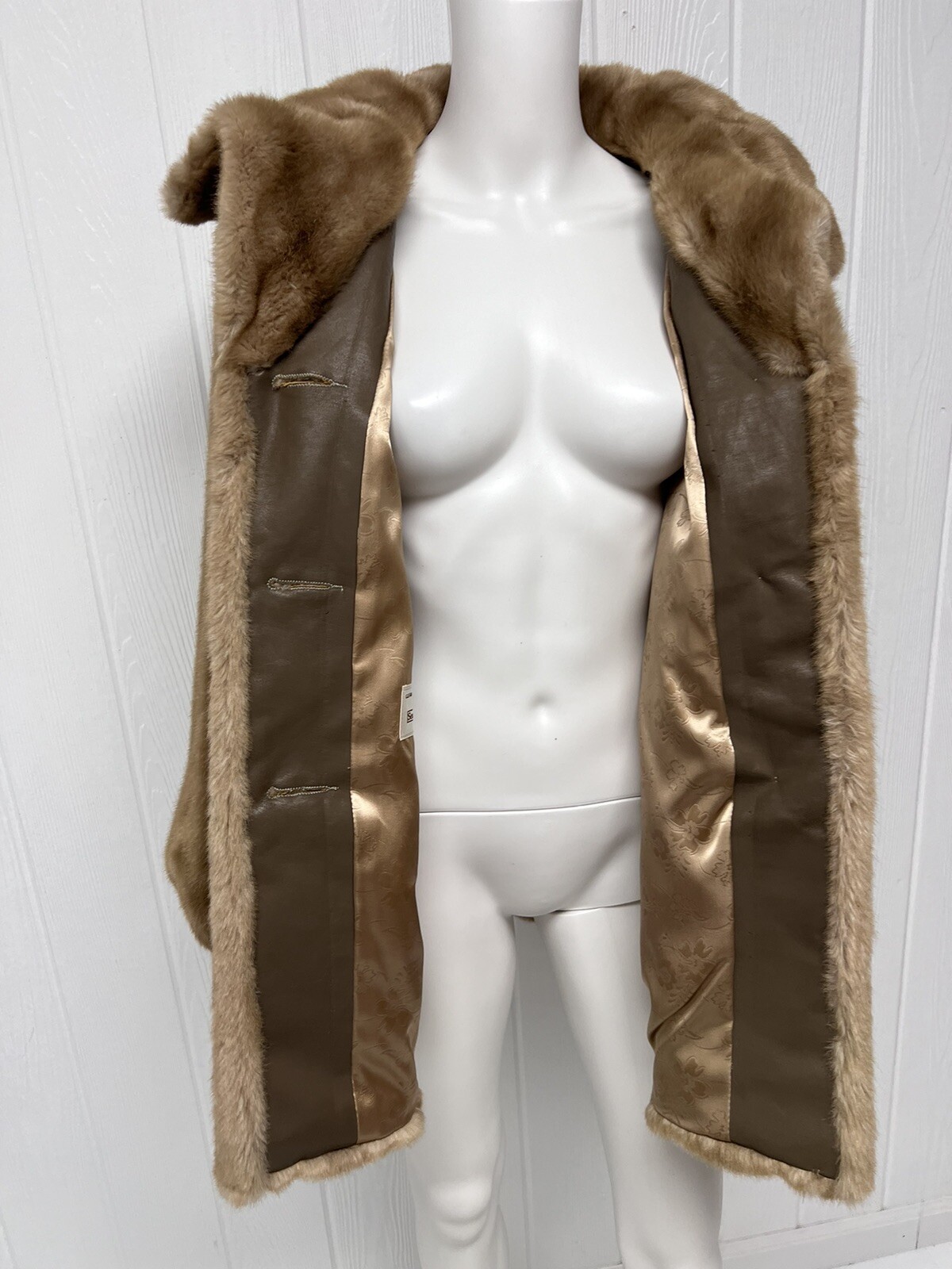 Vintage 70’s SEARS The Fashion Place Women’s Faux Fur Coat Jacket size 12