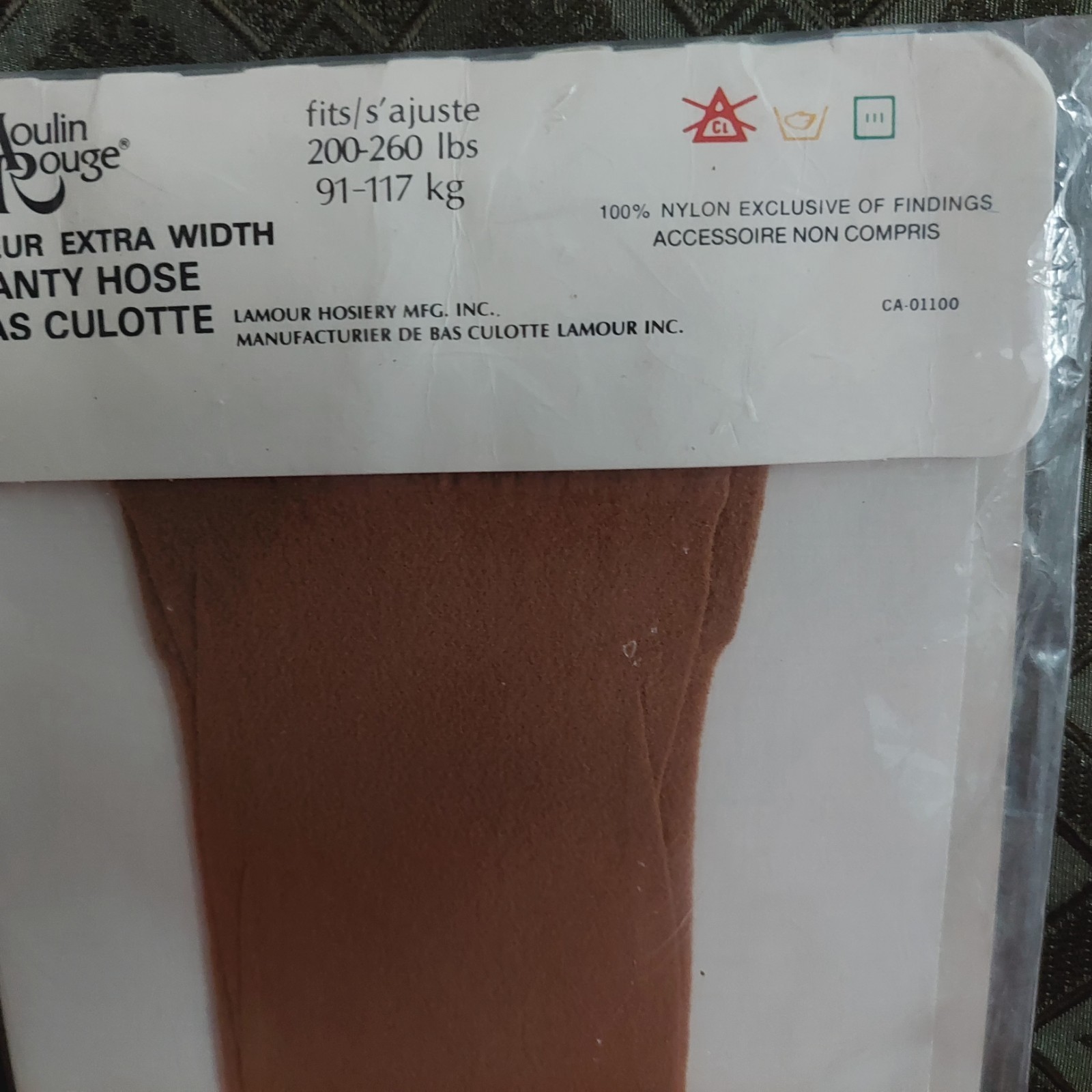 Vintage Pantyhose Rare Moulin Rouge Color Beige Queen 4X BFRIP2