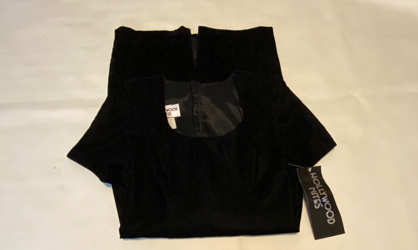 Hollywood Nites Women’s Vintage Brown Velvet Dress Size 8 New Old Stock Tags
