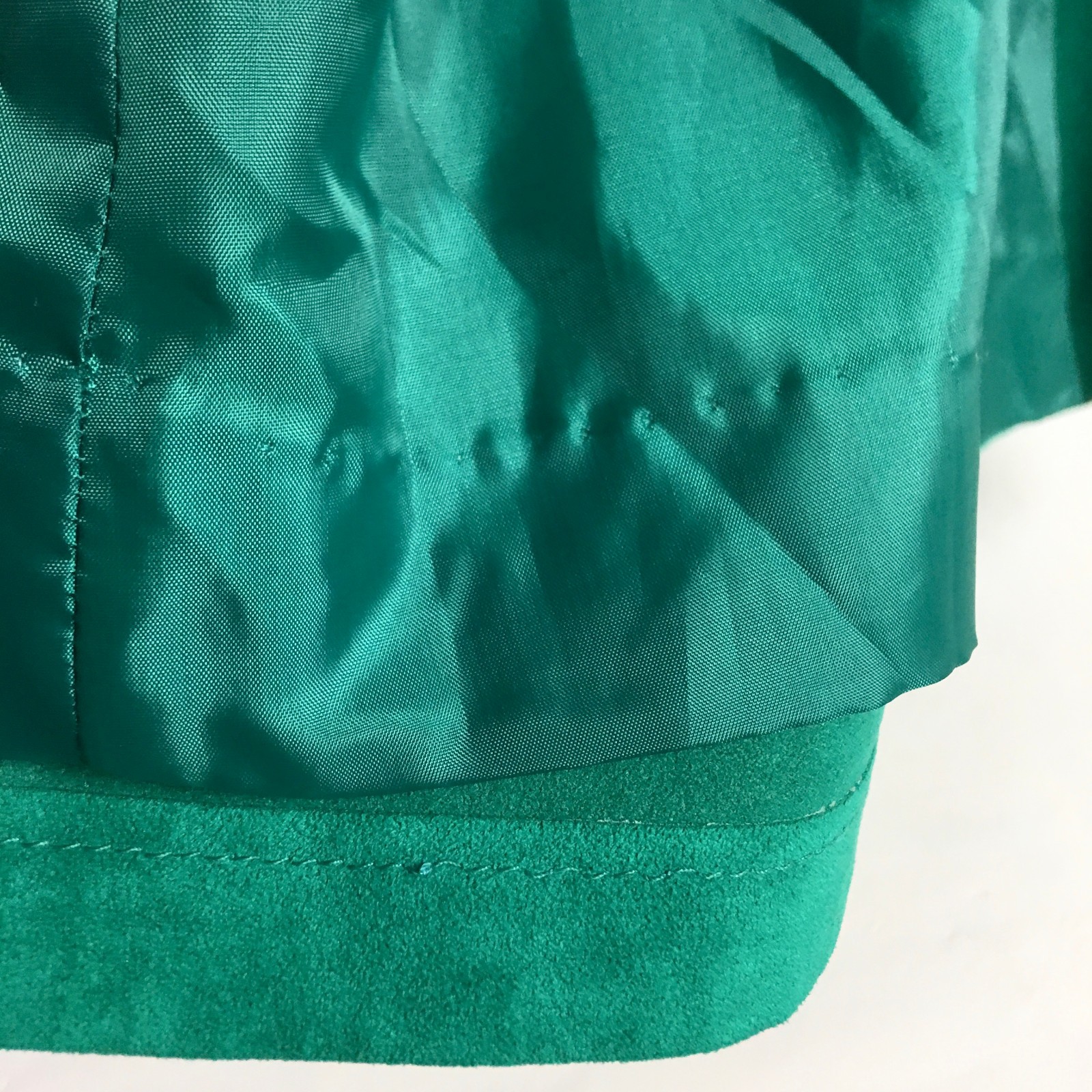 Lilli Ann Trench Coat Womens 10 12 Large Green Ultra Suede Vtg 80s Collection