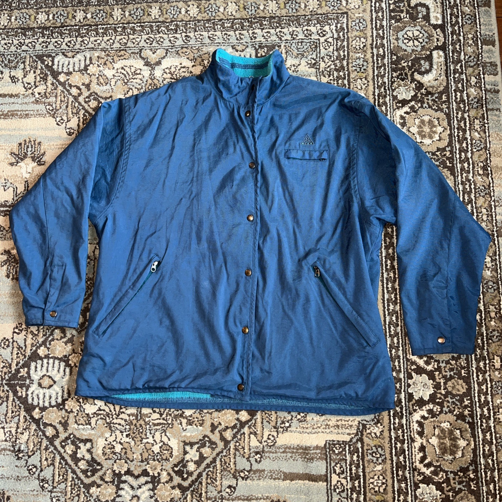 Rare Vintage 90s Grunge Nike ACG All Weather Condition Fleece Lined Jacket Sz 14