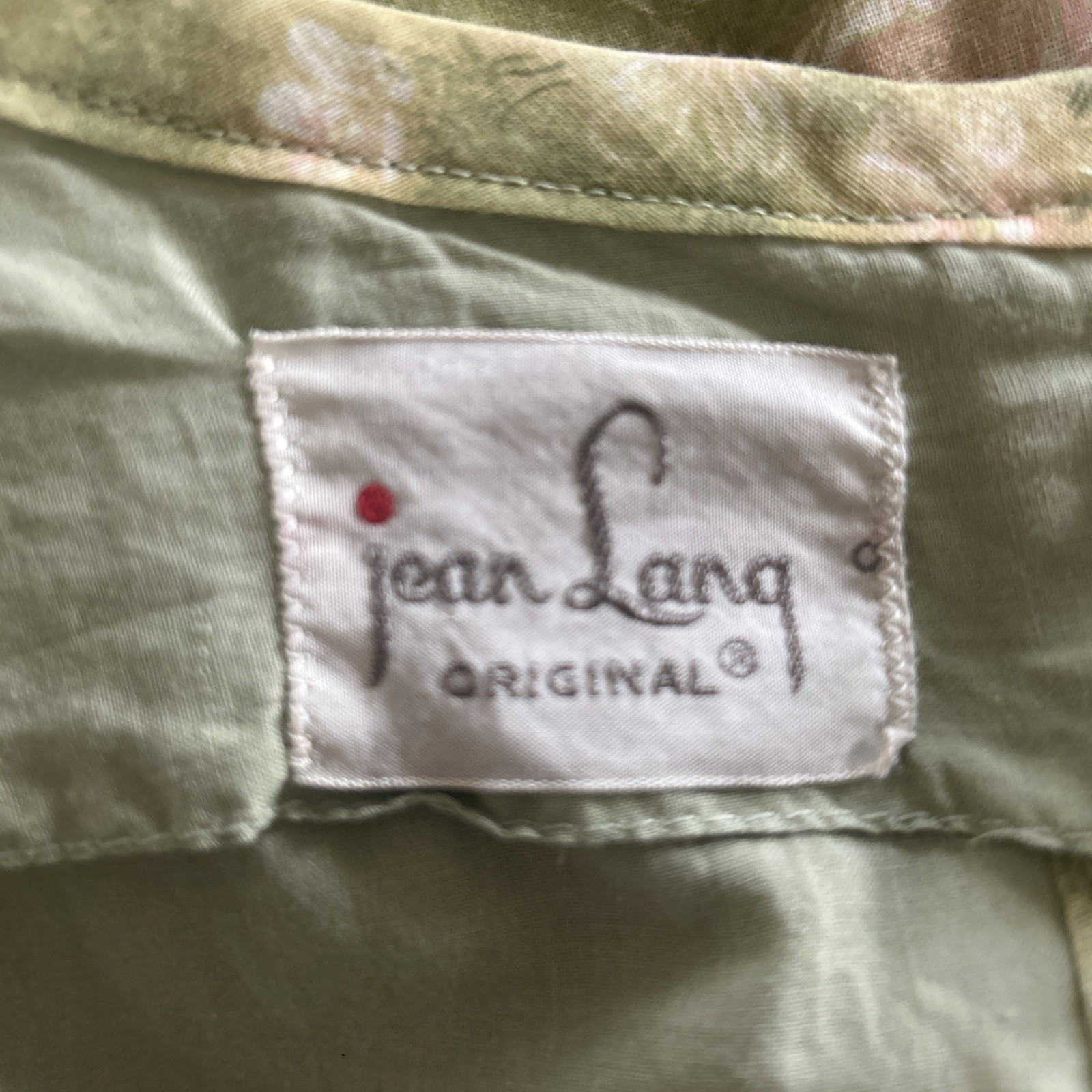 Vintage 1950’s Jean Lang Original Green Floral Print Dress