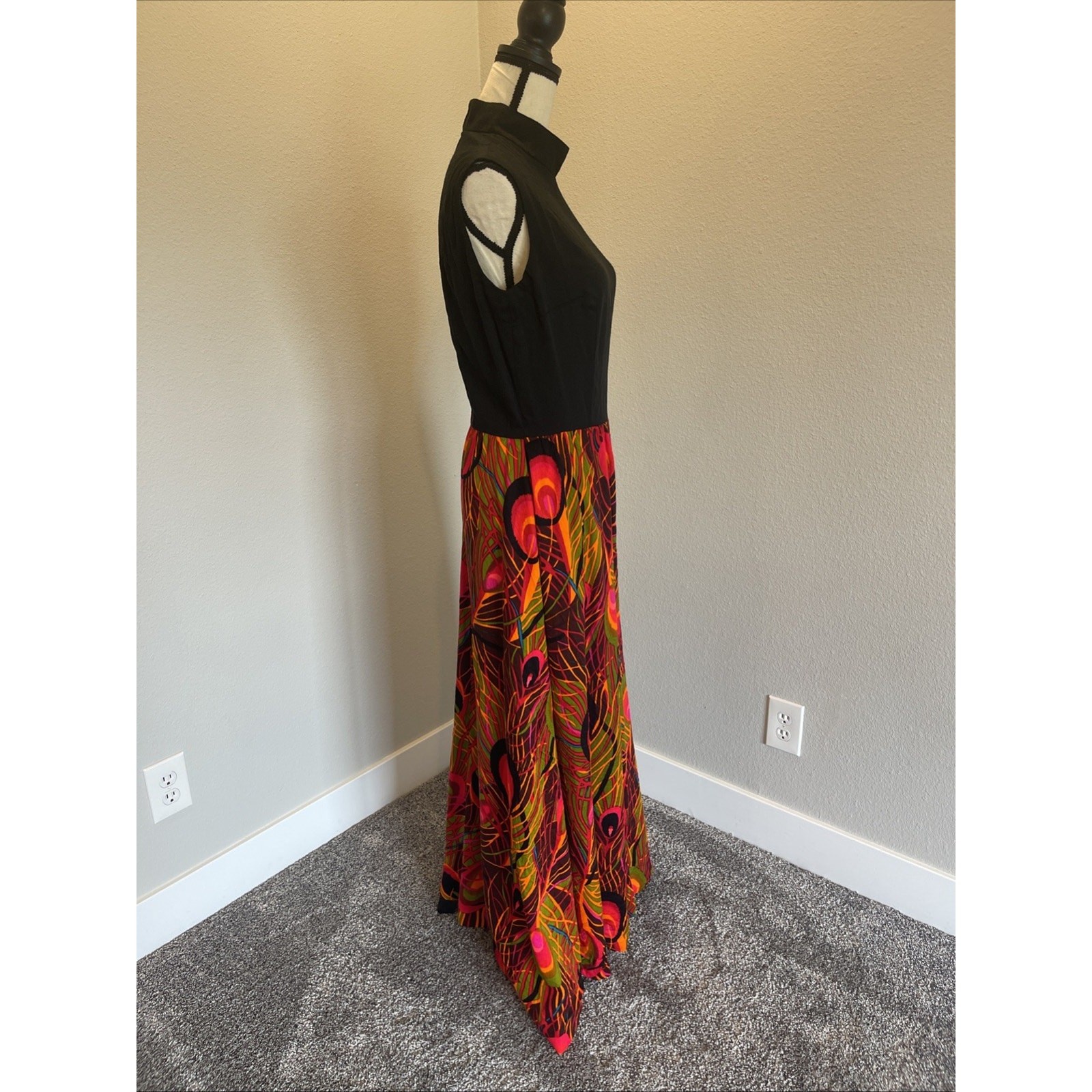 Vintage 60’s-70’s Handmade Sleeveless Maxi Dress Timeless Dress Medium Large