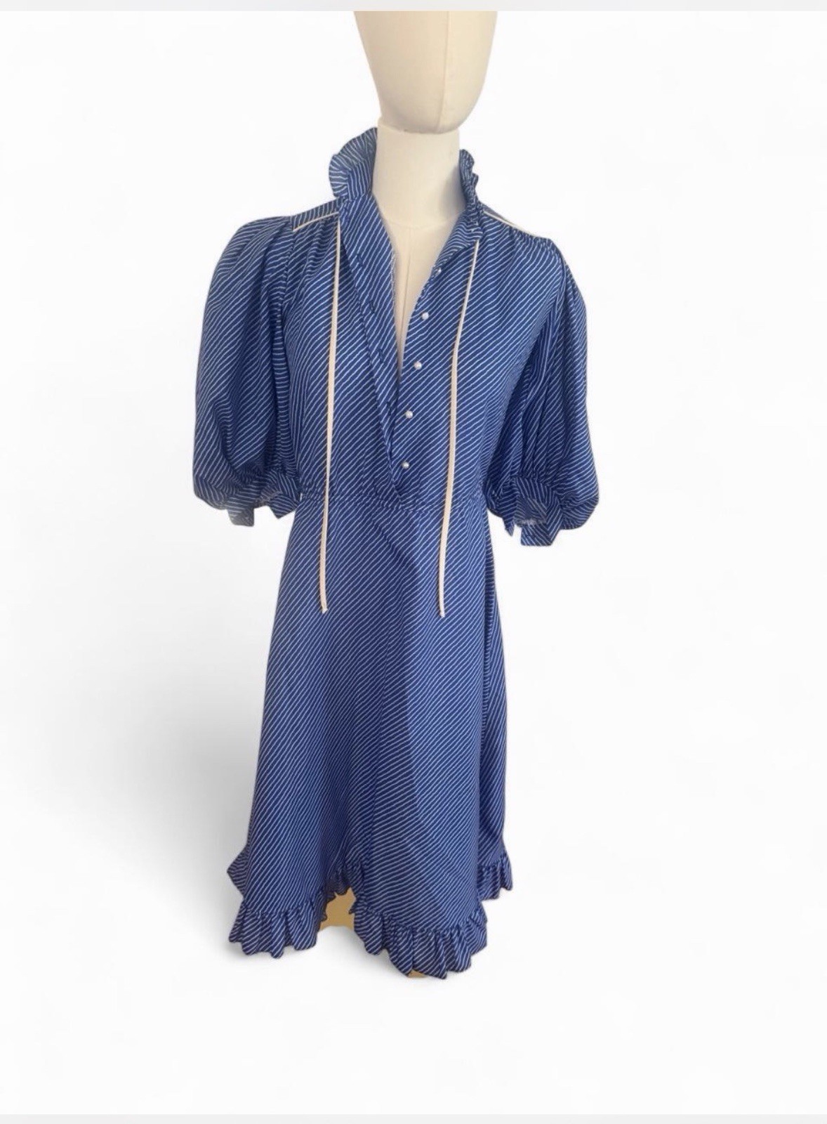 1970s blue dress