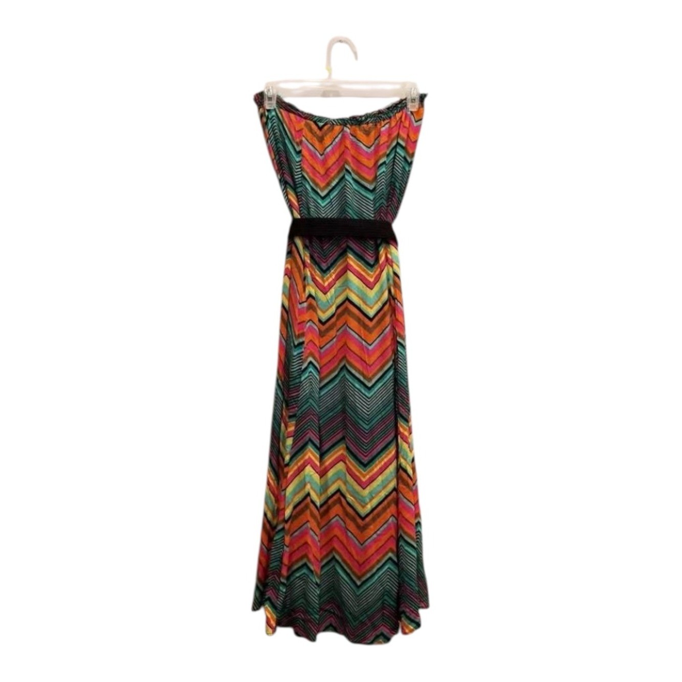 Ella Moss Retro Chevron Maxi Skirt Medium Resort Leisure Dress
