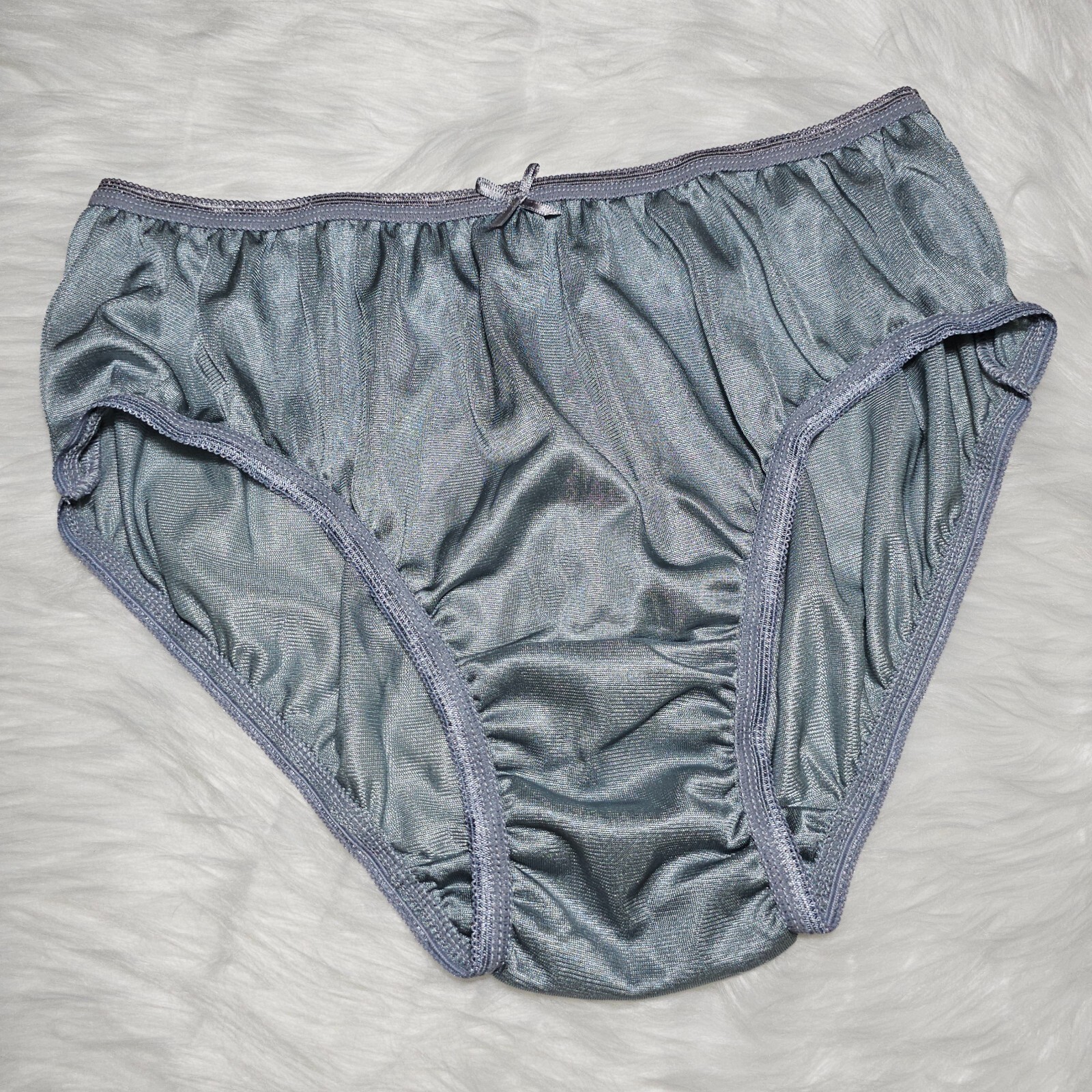 Lot of 6 Vintage Slippery Nylon Panties Sissy Sheer Briefs Size 7-8 Hip 38-42″