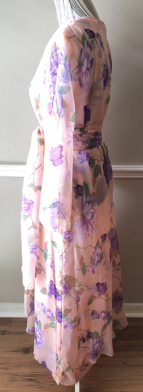 Vintage DON LUIS DE ESPANA Long Maxi Dress Shawl BOHO CHIC Spain SZ 18 L XL VTG