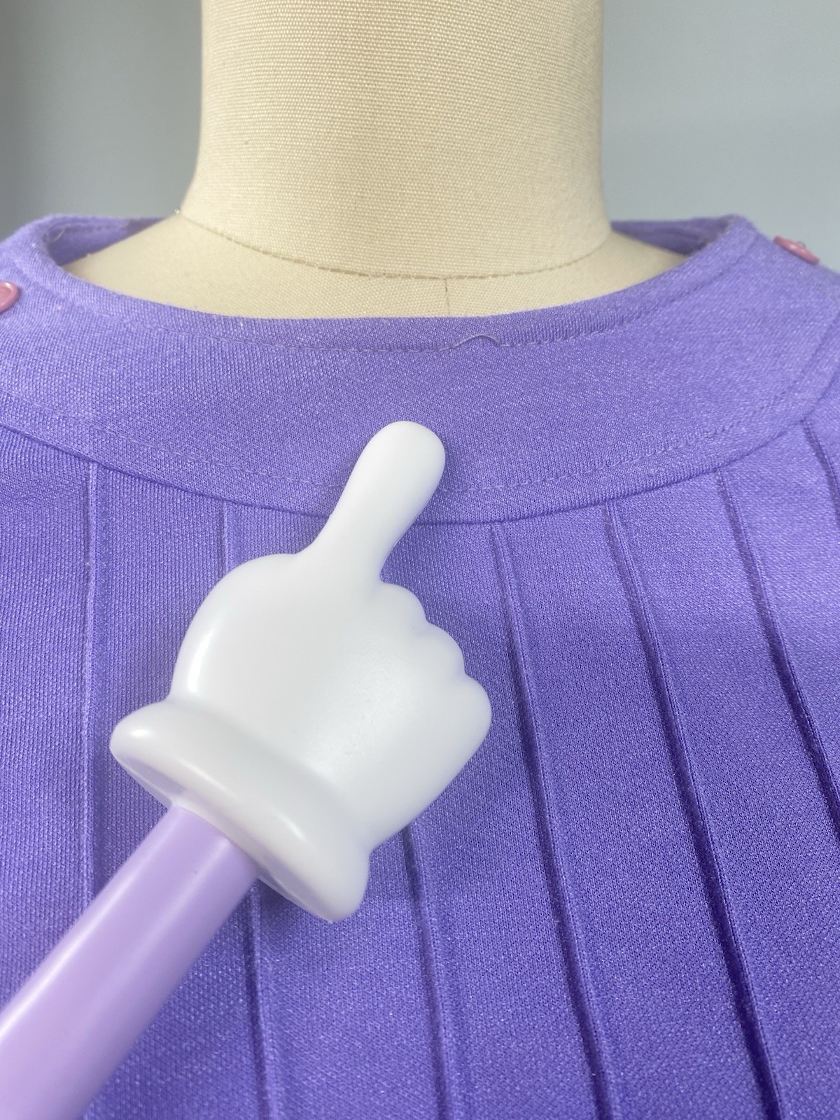 Vintage Dress SIZE PETITE MEDIUM 10 purple long sleeve LESLIE FAY 70s 80s