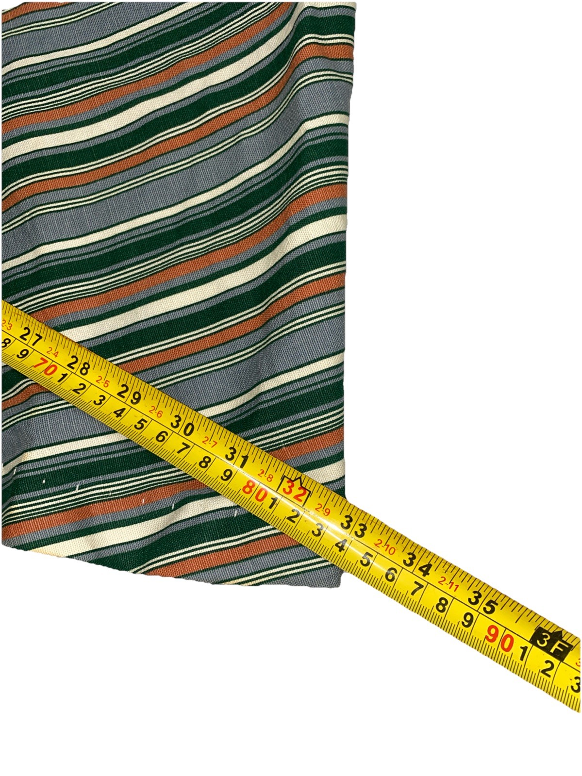 Vtg 70s JCPenney Chevron Maxi Skirt XS Green Orange Prairie Boho A-Line 24” 38fl