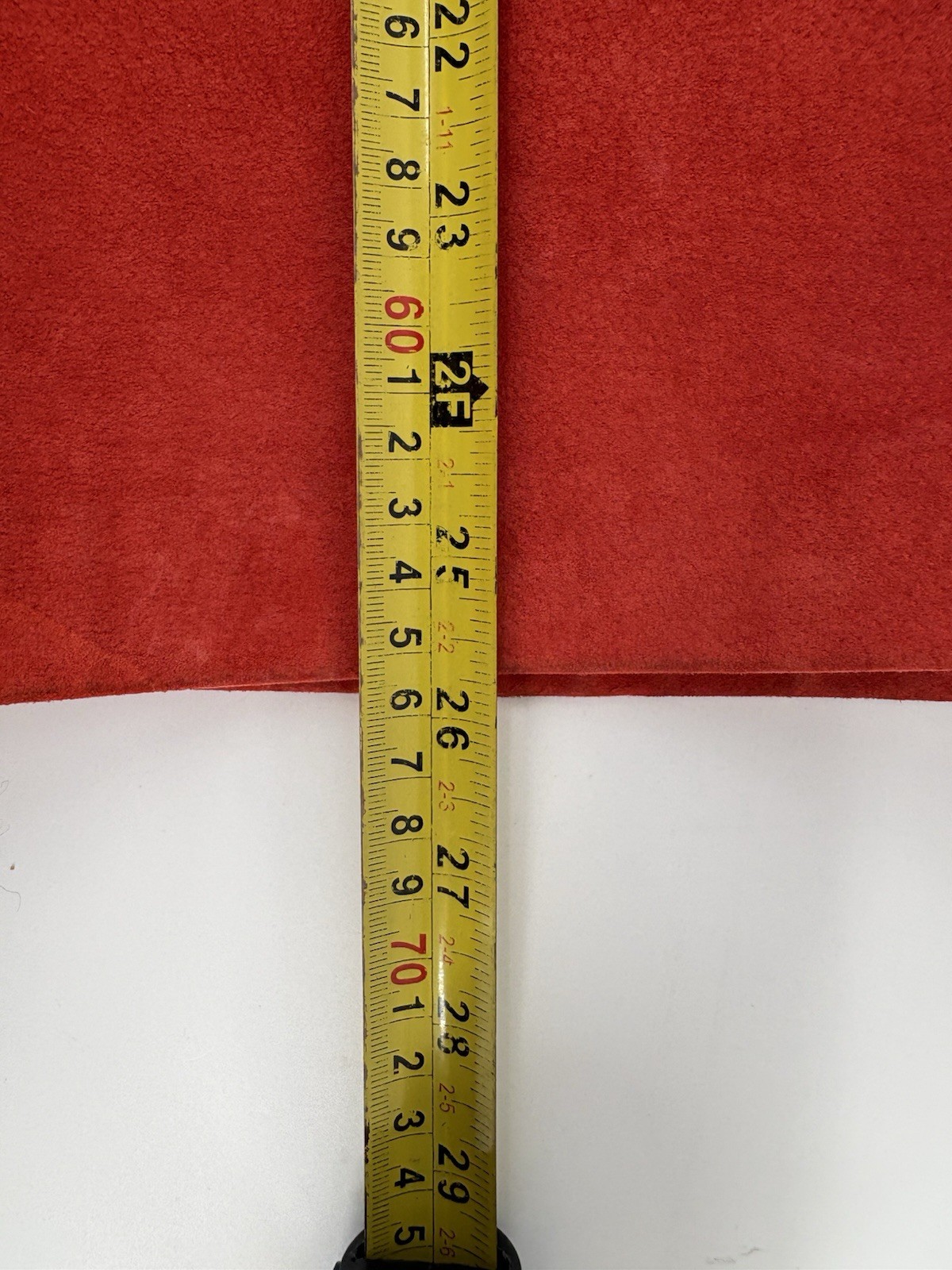 Vintage Modern Images Genuine Leather Suede A-Line Midi Skirt Red Orange Size 6