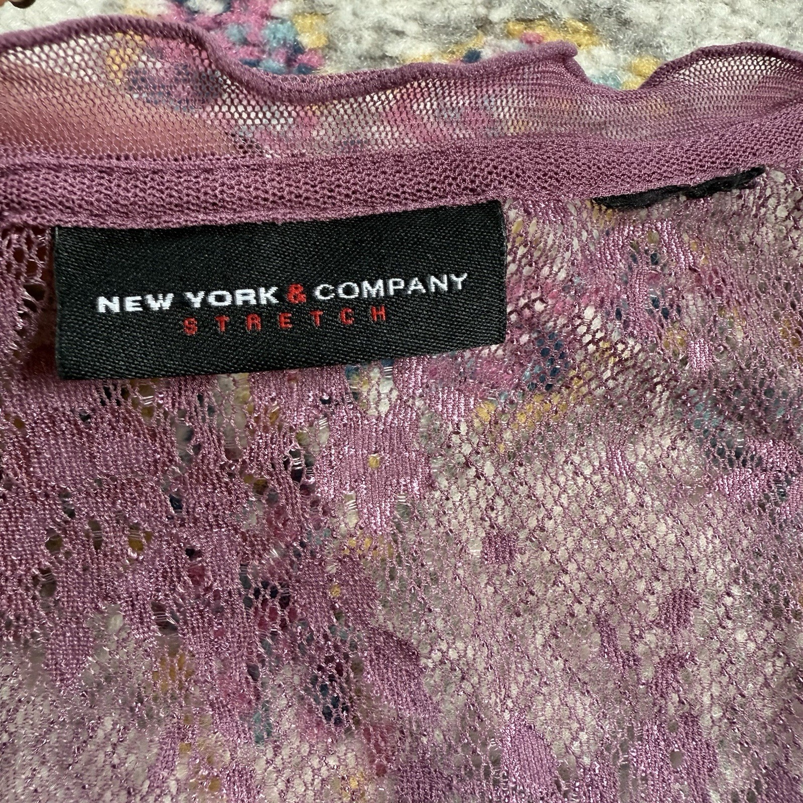 Vintage Y2K New York & Company Long Sleeve Sheer Mesh Witchy Cardigan XS
