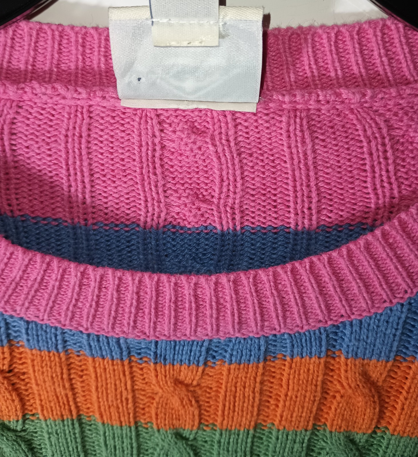 Vtg Y2K Pastel Goth Rainbow Striped Rave Kawaii CandyCore BarbieCore Sweater 💟