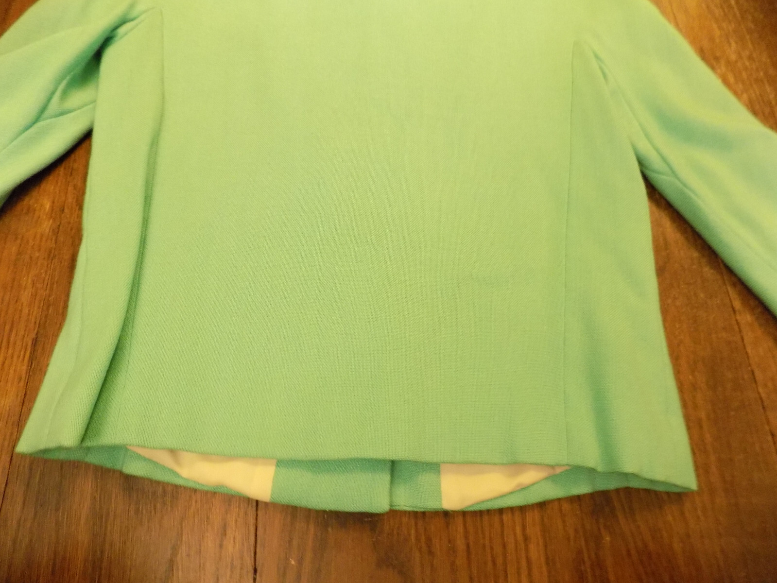 I.magnin & Co Jacket light Green White Piping & Bow ADORABLE Vtg Retro 1960s 60s