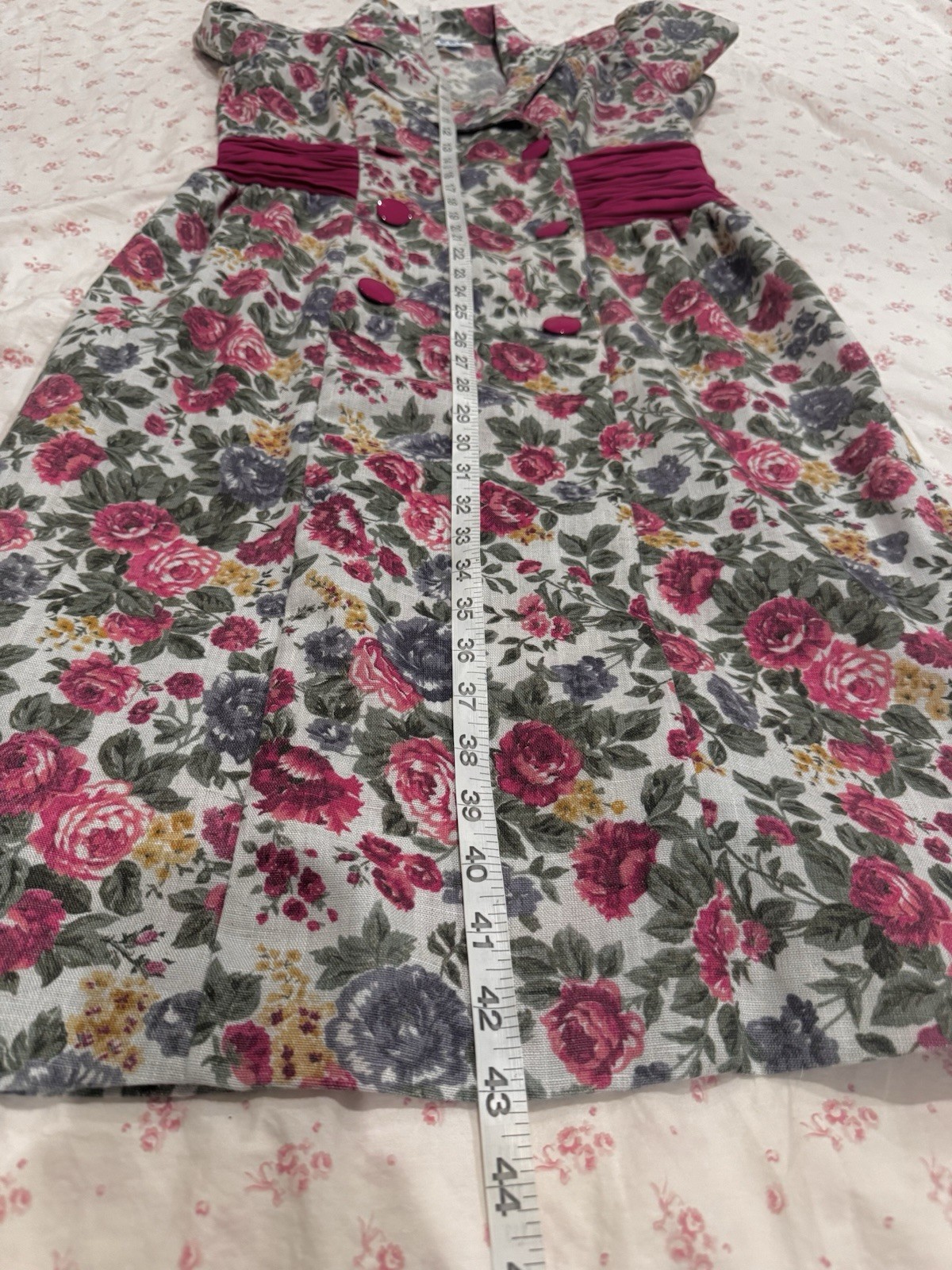 Vintage Peri Petites Dress Womens 10 Floral Garden Wedding Guest Party Elegant
