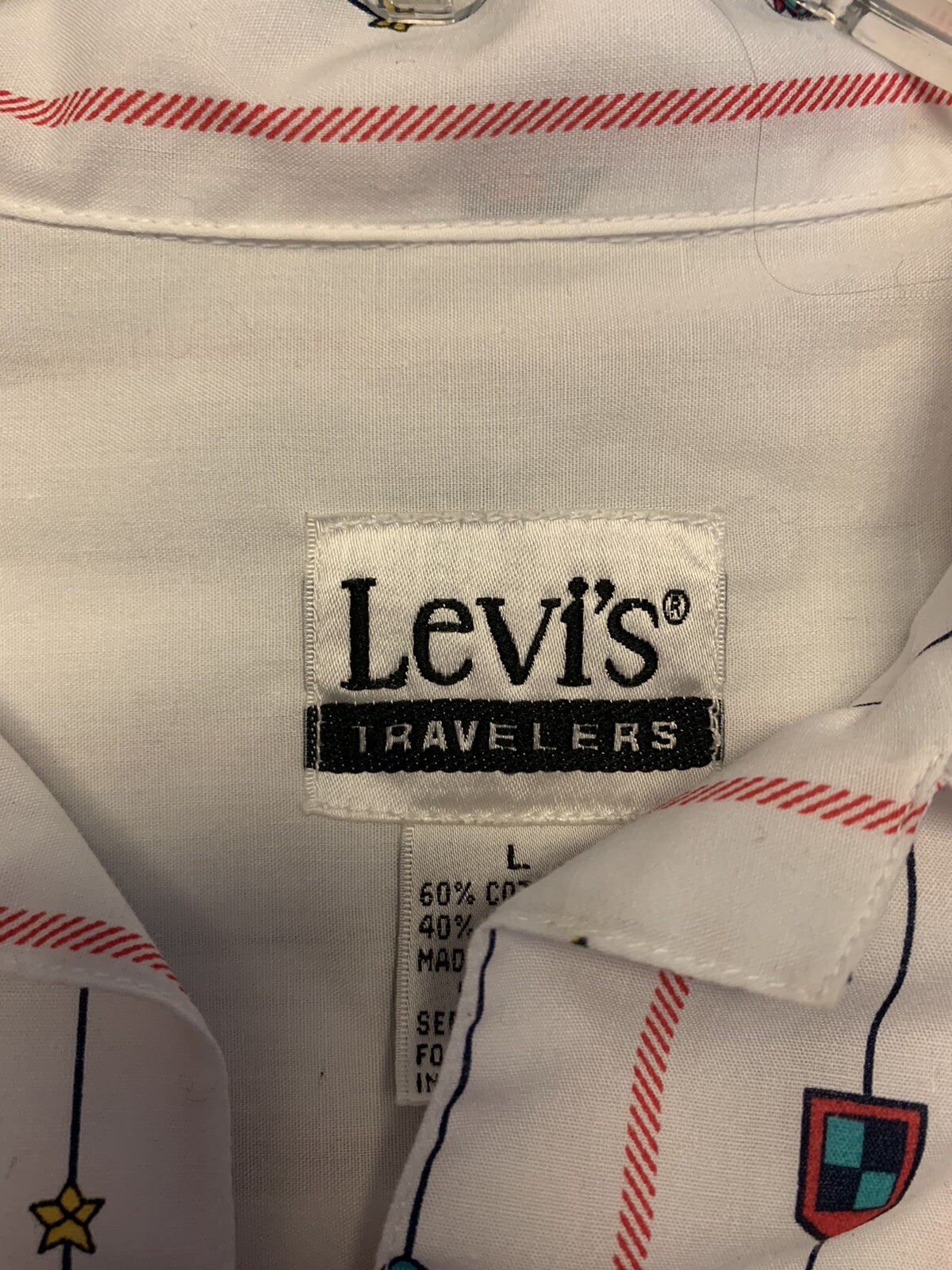 Vintage Levi’s Travelers Western Southwest Print Button up Shirt Blouse Size L