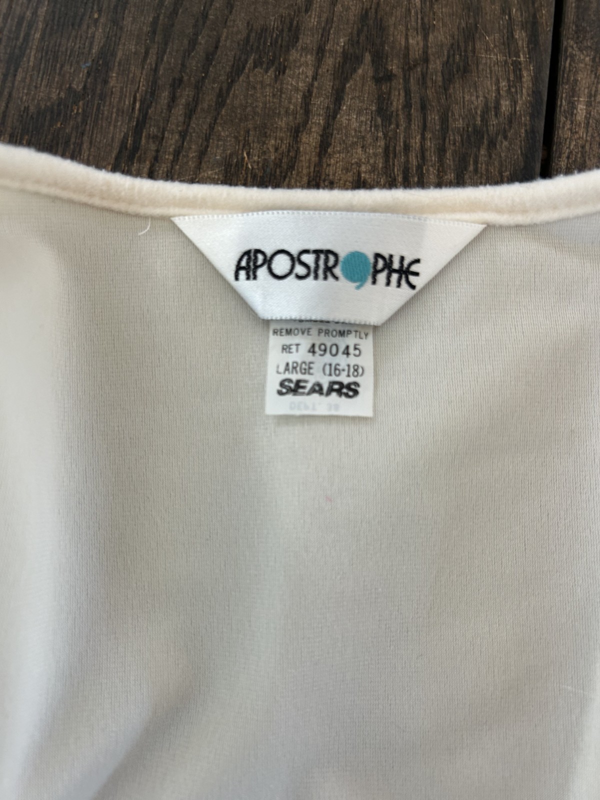 VTG Sears ApostropheRobe Women White Blue Pink Floral Fleece Long Warm Sz L