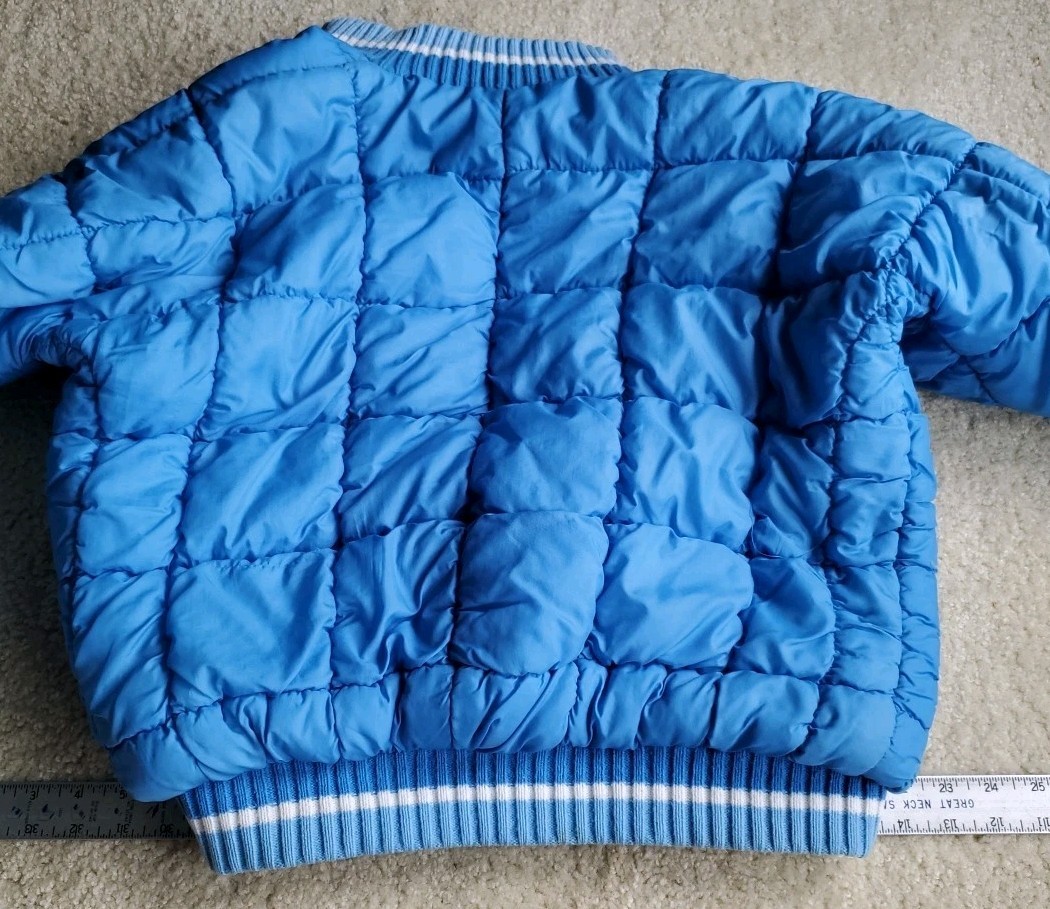Vintage 1980s Coat Women Teal Nylon Puffer Jacket Made In Korea Medium Small