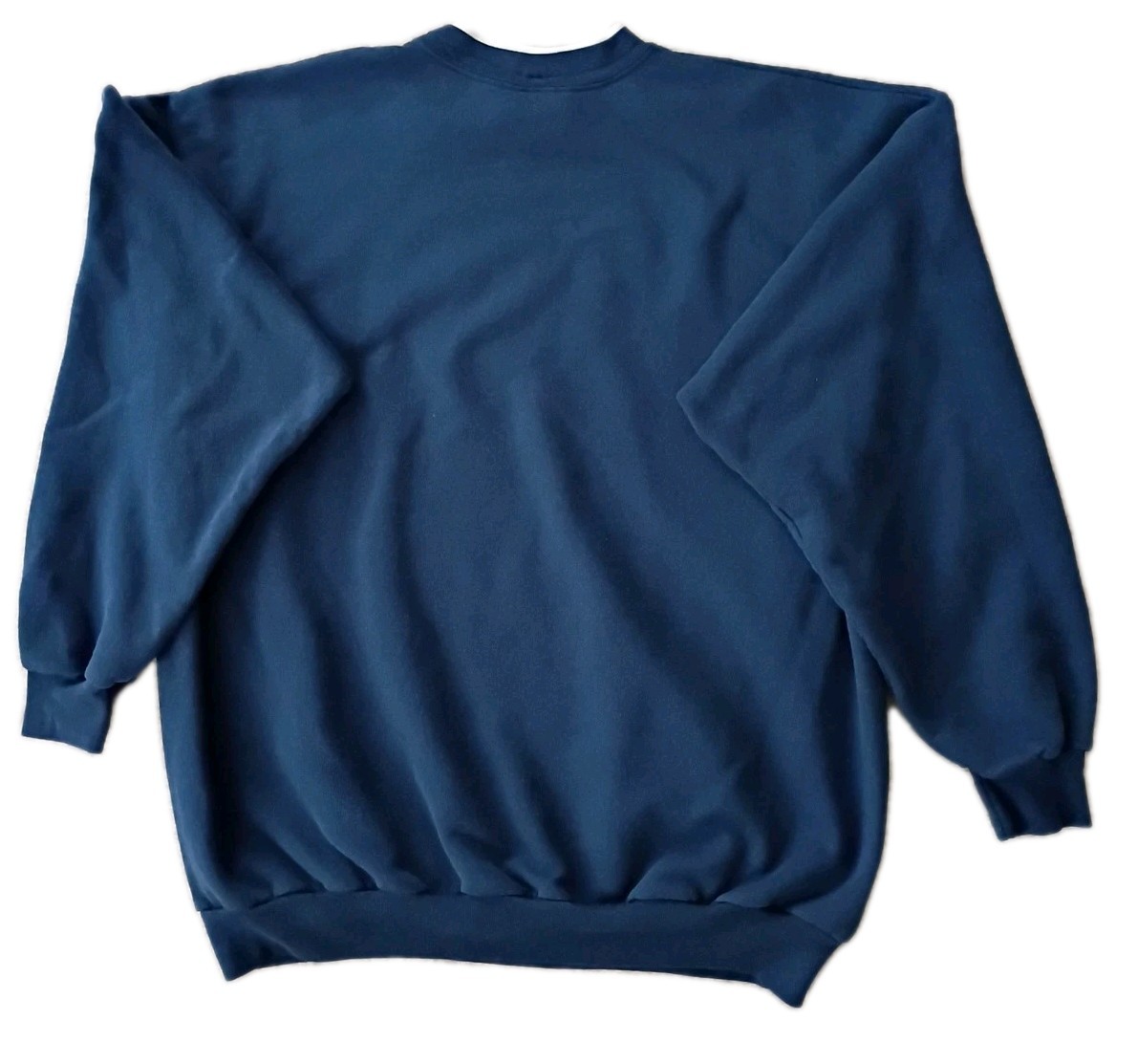 Vintage Top Stitch Blue XXL Tall Sweatshirt Fleece Embroidered Snowman USA 90s