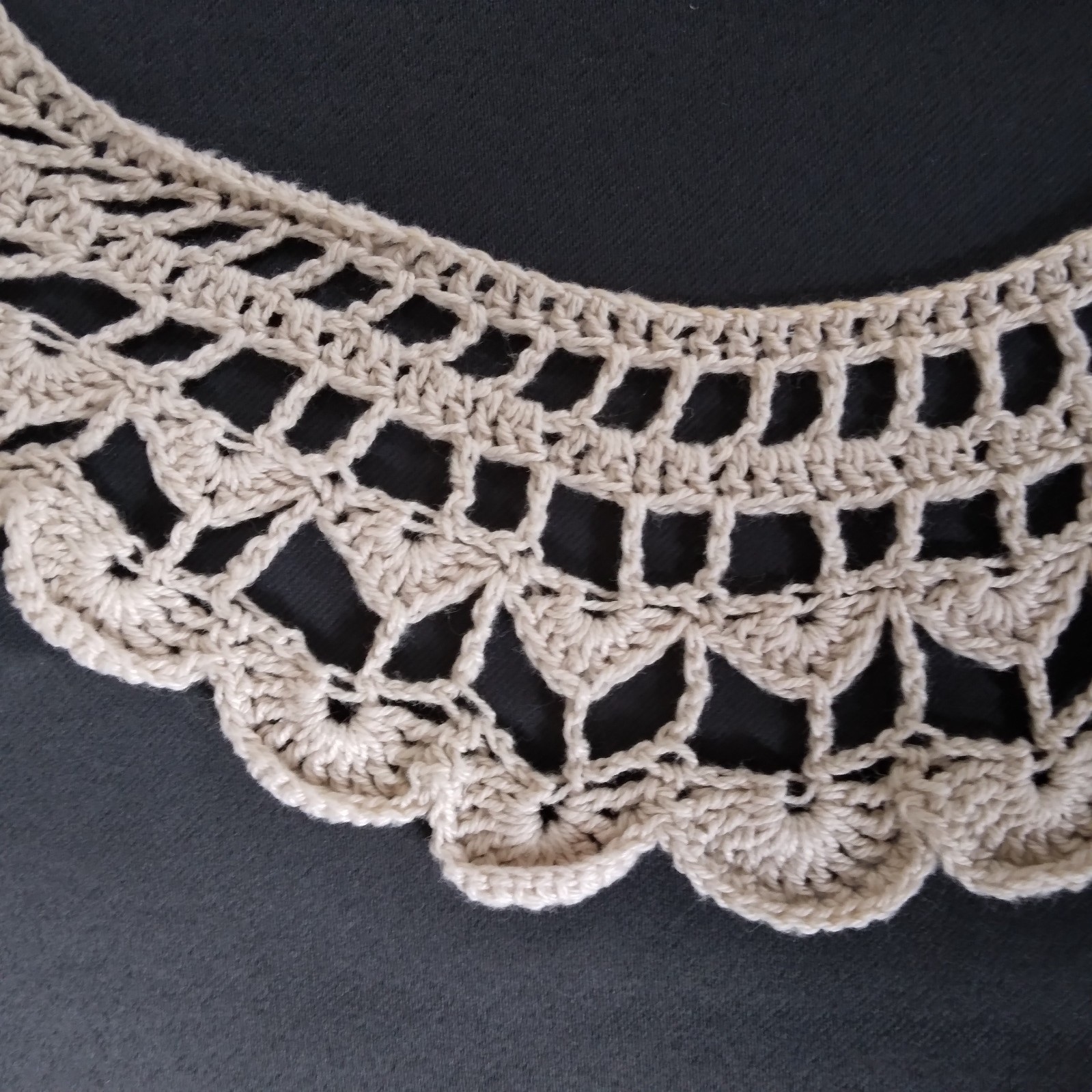 Vintage Four Handmade Whitework Lace Dress Yoke Collar Embroidered Crochet