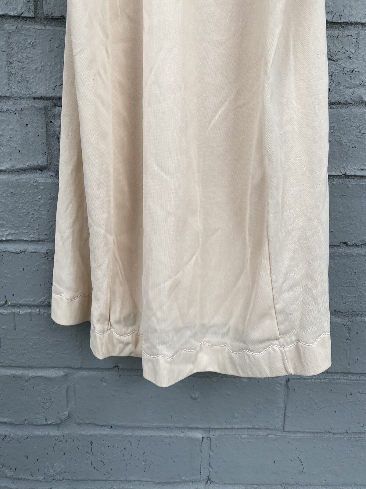 Vintage Sears The doesnt Slip, Slip Sheer Nightgown Fortrel Polyester 34 Short